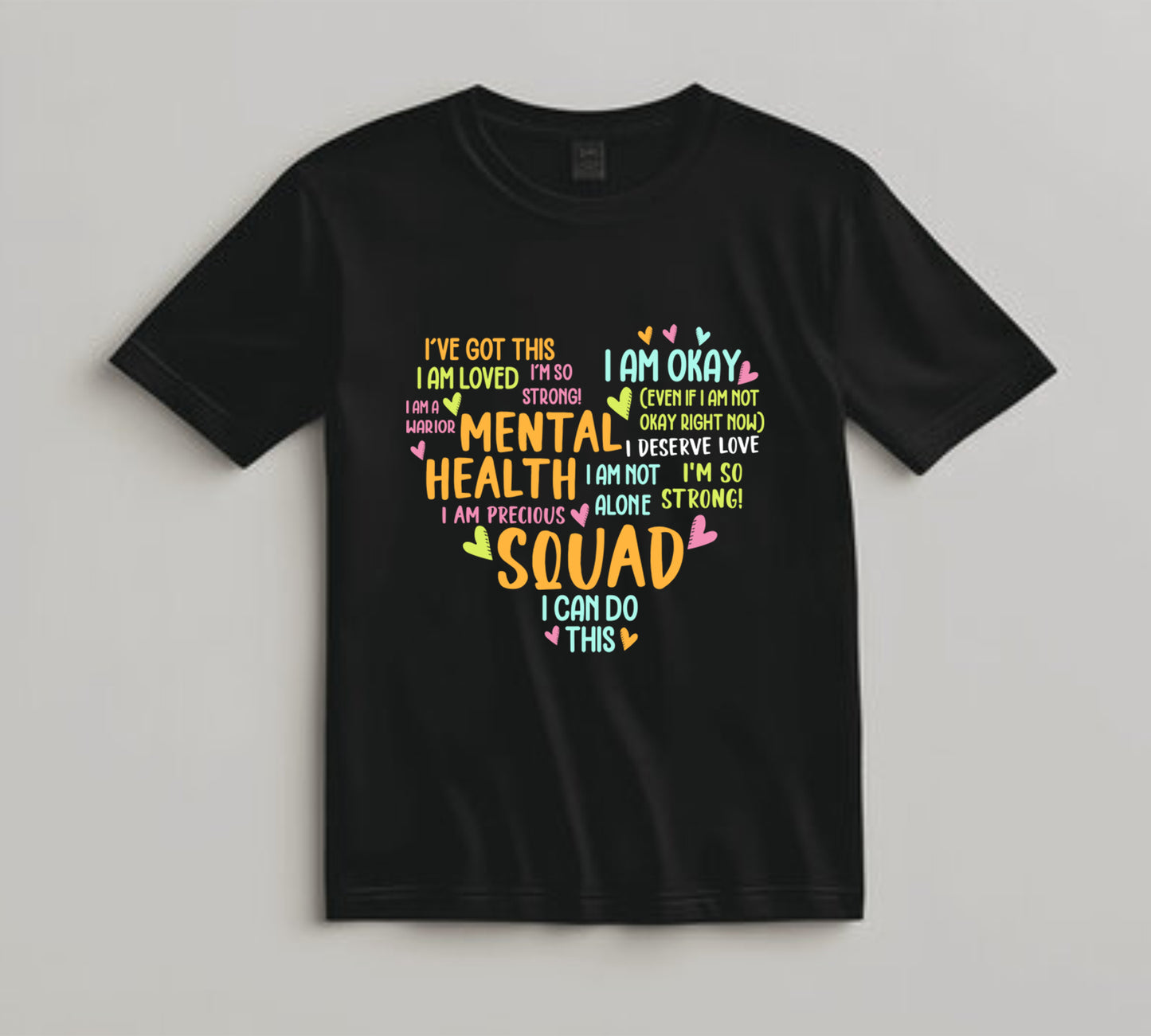 Mental Health Awareness DTF Transfer Iron On Heat Transfer - Ready to Press, Mental Health Squad DTF Transfer 6830