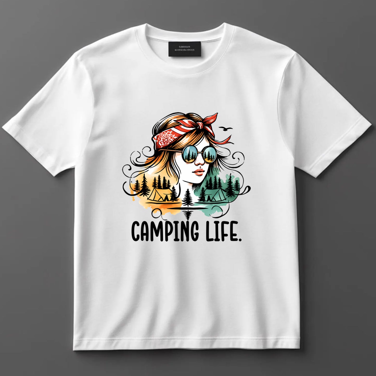 Camping DTF Transfer Iron On Heat Transfer - Ready to Press, Camping Life DTF transfer 6938