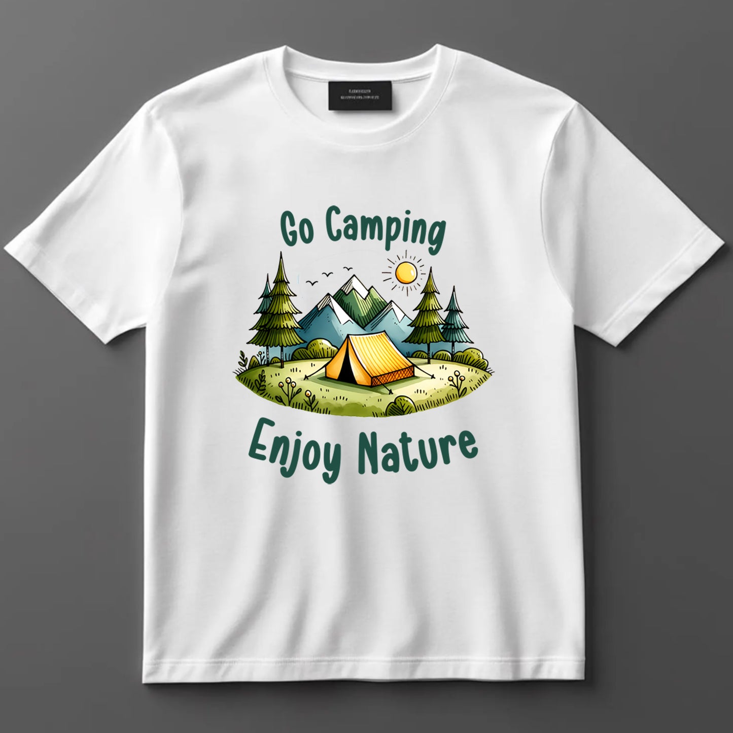 Camping DTF Transfer Iron On Heat Transfer - Ready to Press, Go Camping Enjoy Nature DTF transfer 6941