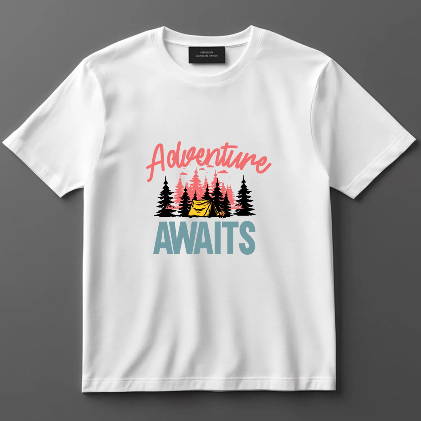 Camping DTF Transfer Iron On Heat Transfer - Ready to Press, Adventure Awaits DTF transfer 6948