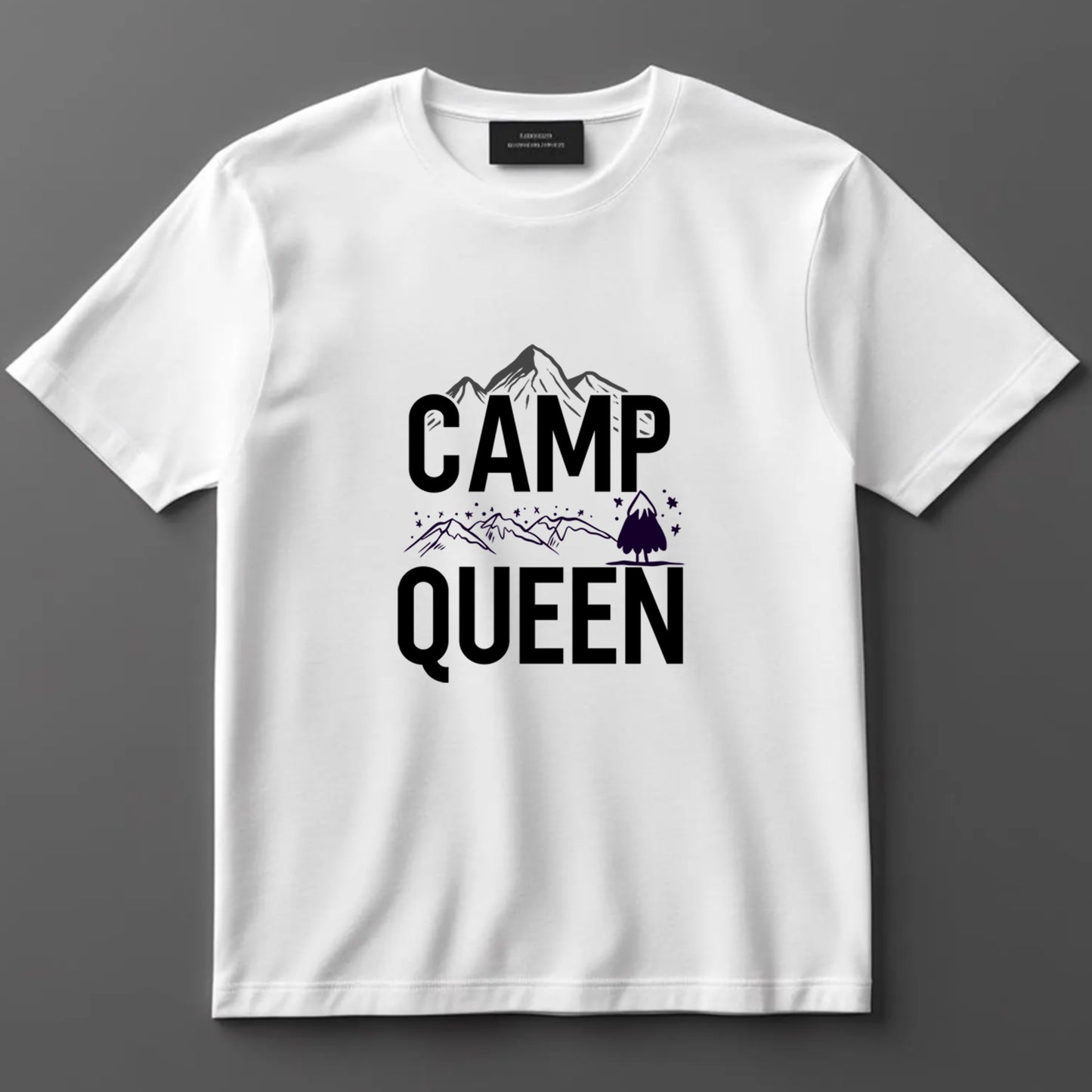 Camping DTF Transfer Iron On Heat Transfer - Ready to Press, Camp Queen Mountain and Stars DTF transfer 6951