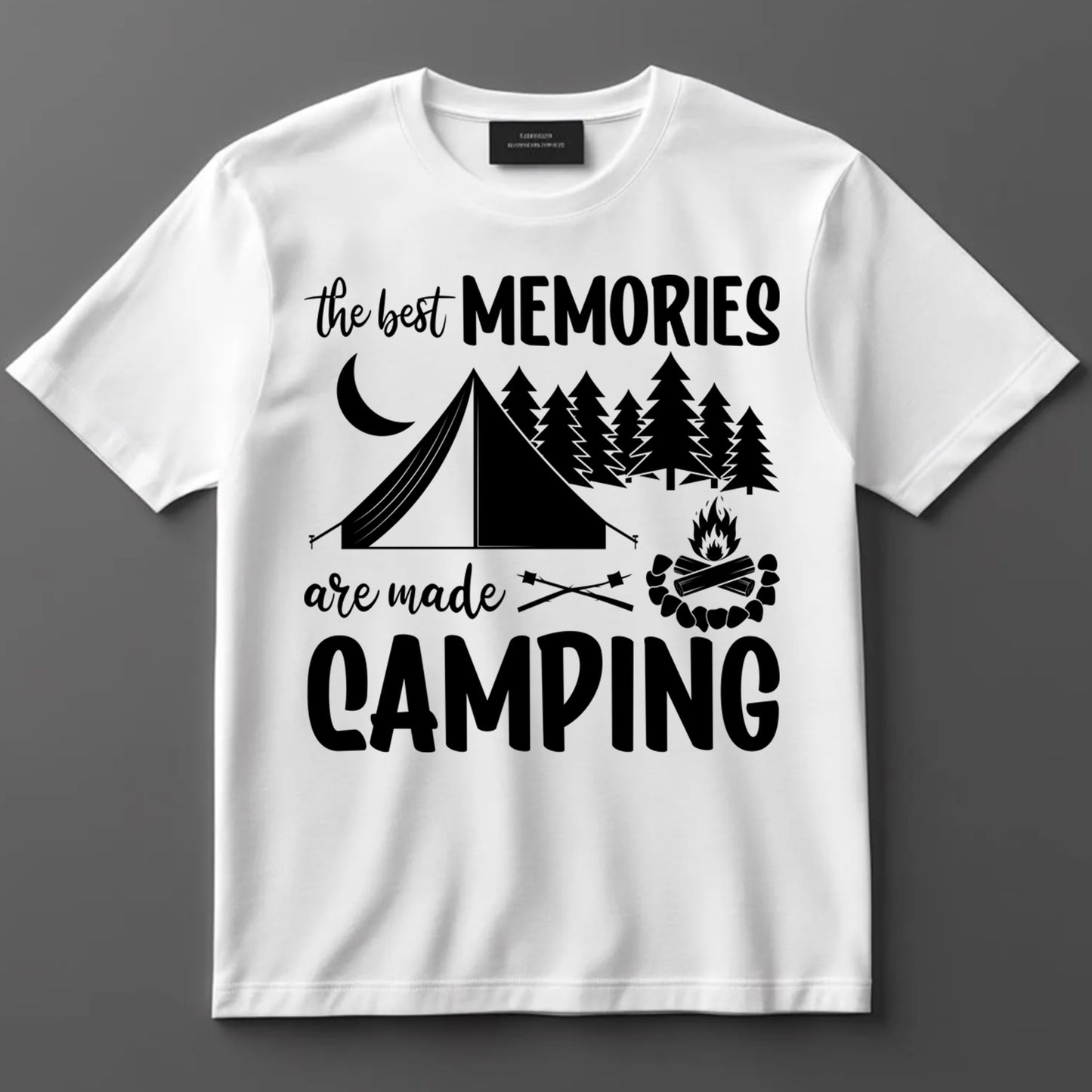 Camping DTF Transfer Iron On Heat Transfer - Ready to Press, Best Memories Are Made Camping DTF transfer 6957