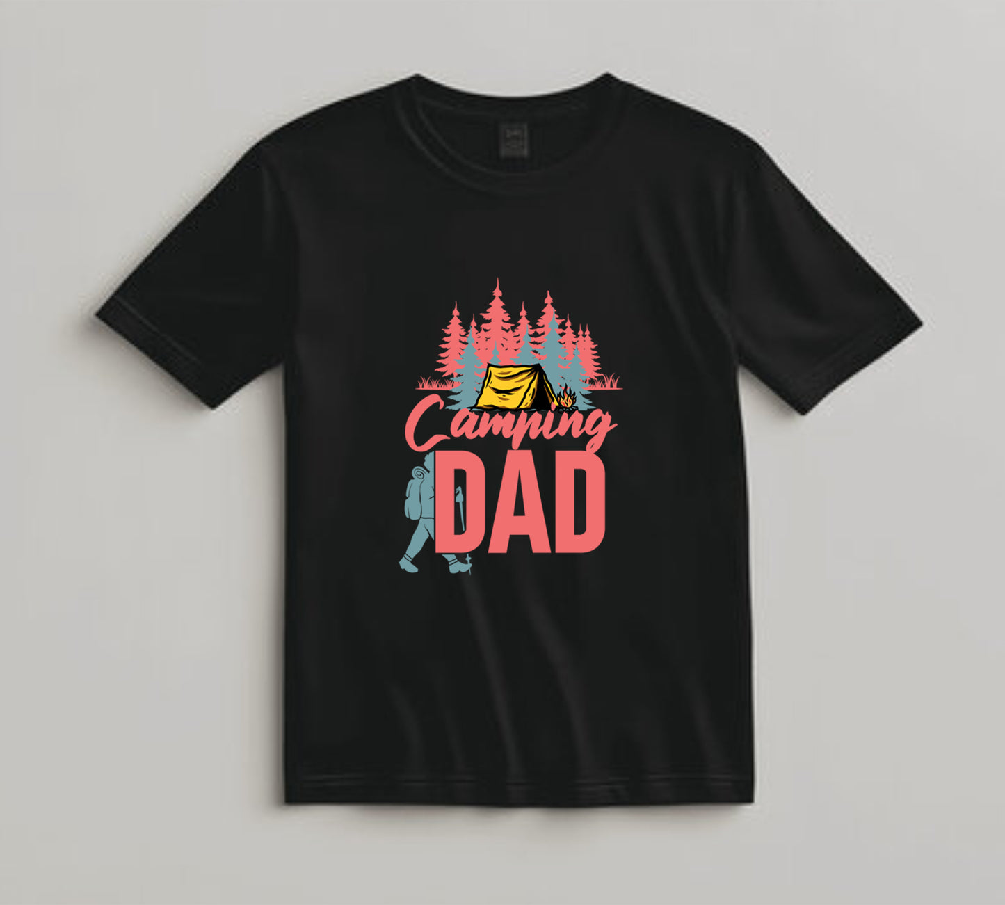 Camping DTF Transfer Iron On Heat Transfer - Ready to Press, Camping Dad DTF transfer 6960