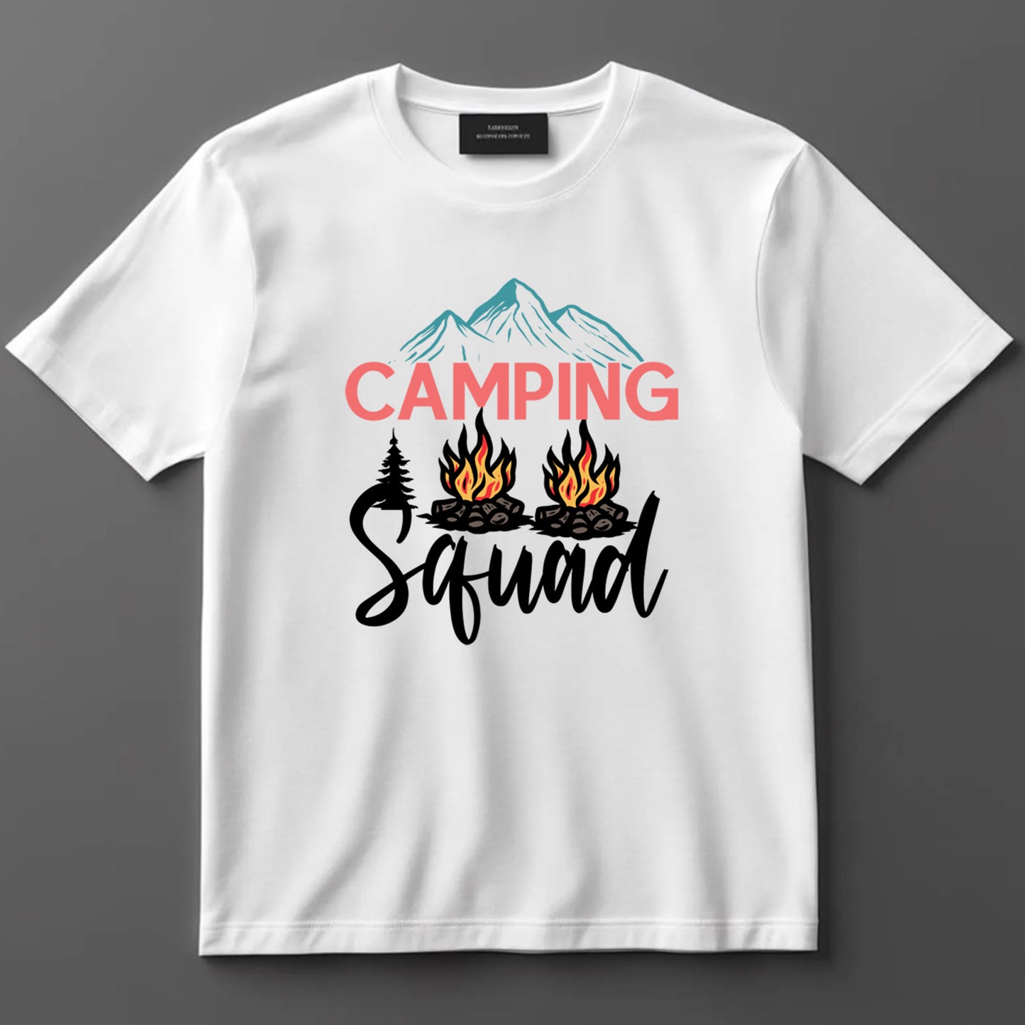 Camping DTF Transfer Iron On Heat Transfer - Ready to Press, Camping Squad DTF transfer 6965