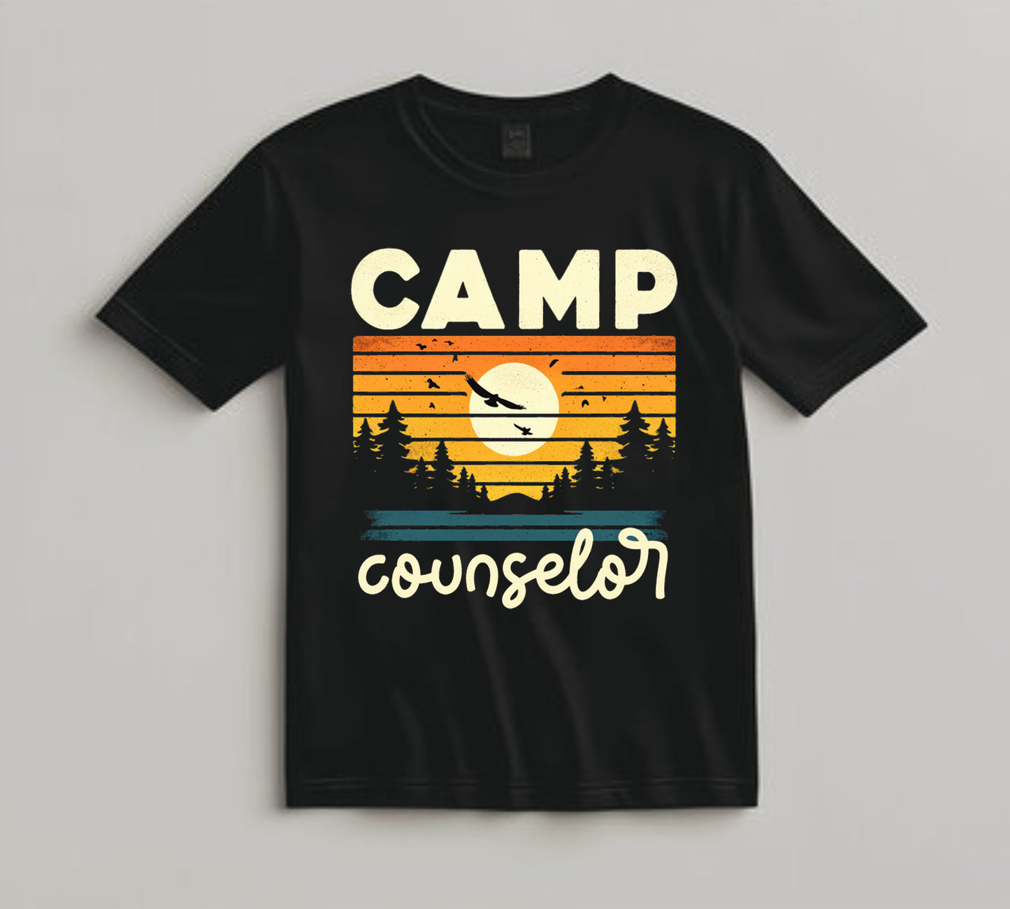Camping DTF Transfer Iron On Heat Transfer - Ready to Press, Camp Counselor DTF transfer 6970