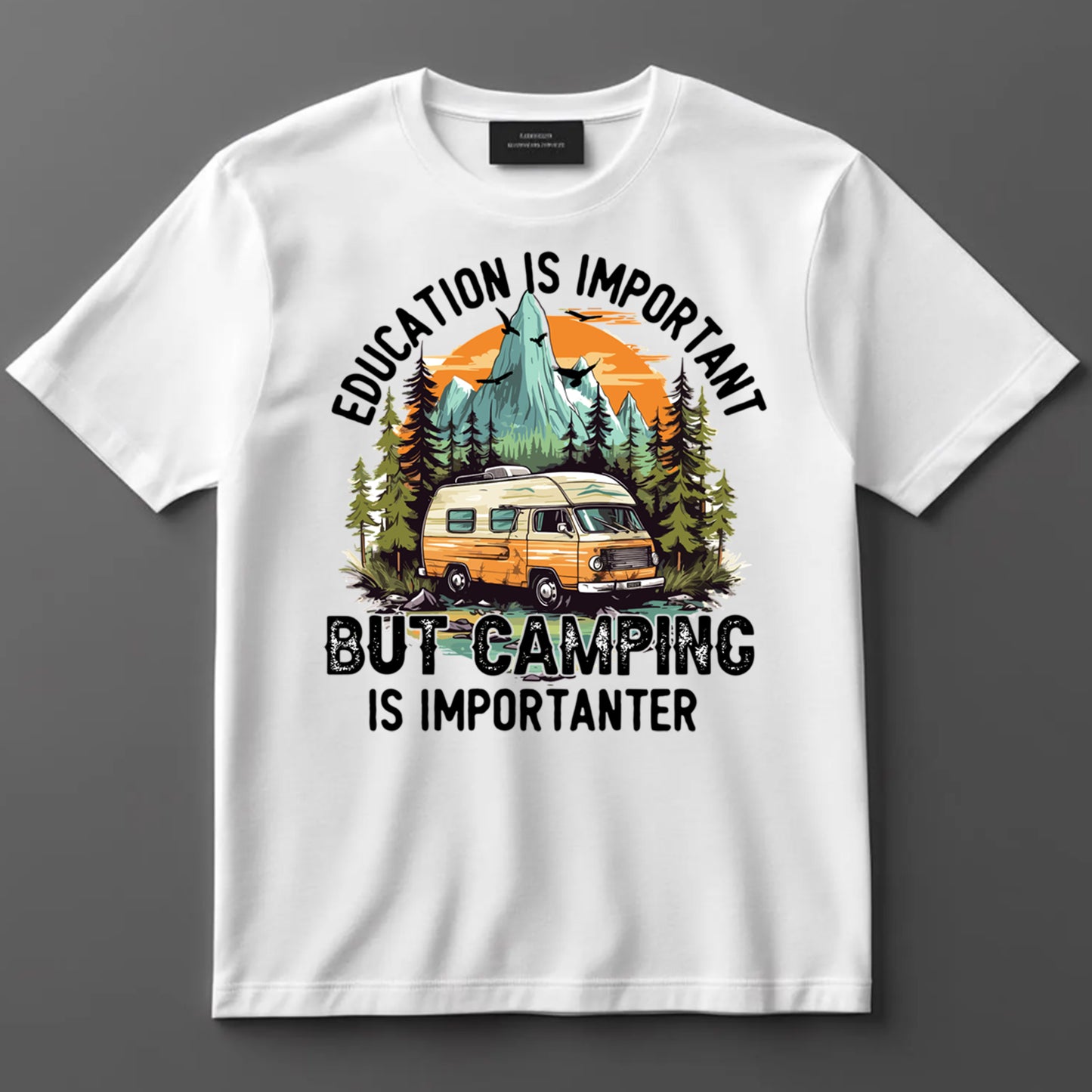 Camping DTF Transfer Iron On Heat Transfer - Ready to Press, Funny Camping DTF transfer 6980