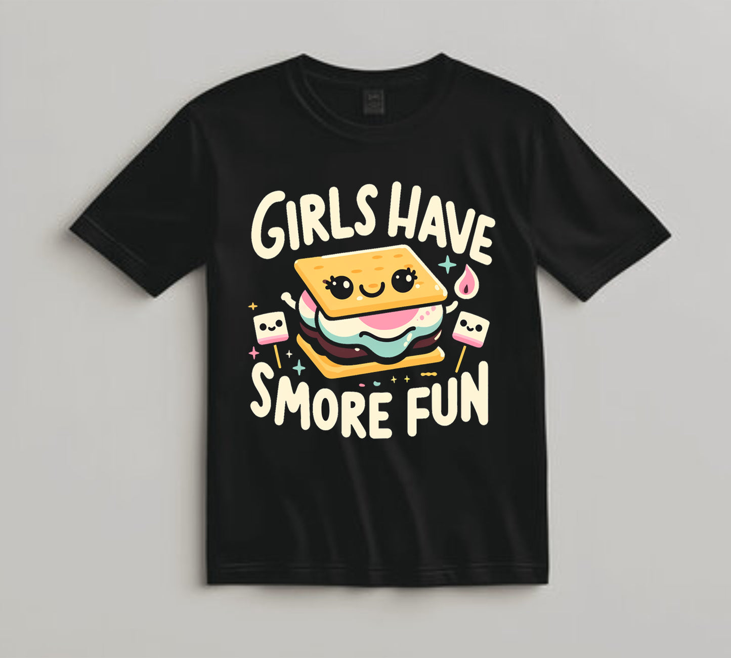 Camping DTF Transfer Iron On Heat Transfer - Ready to Press, Girls Have S'more Fun DTF transfer 6981