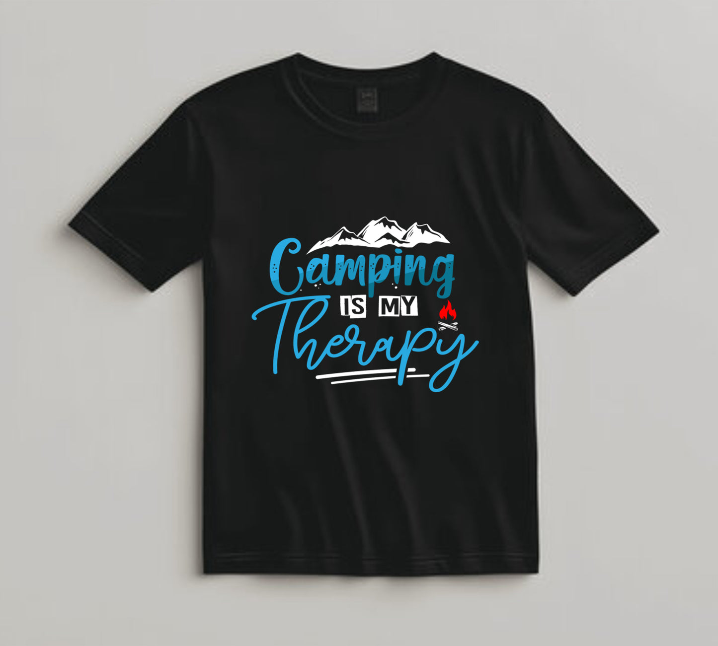 Camping DTF Transfer Iron On Heat Transfer - Ready to Press, Camping Is My Therapy DTF Transfer 7046