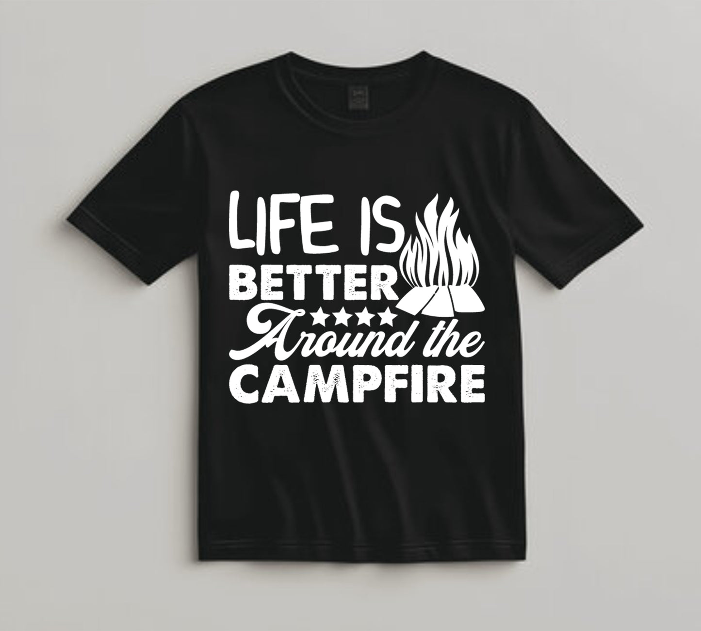 Camping DTF Transfer Iron On Heat Transfer - Ready to Press, Life Is Better Around the Campfire DTF Transfer 7076
