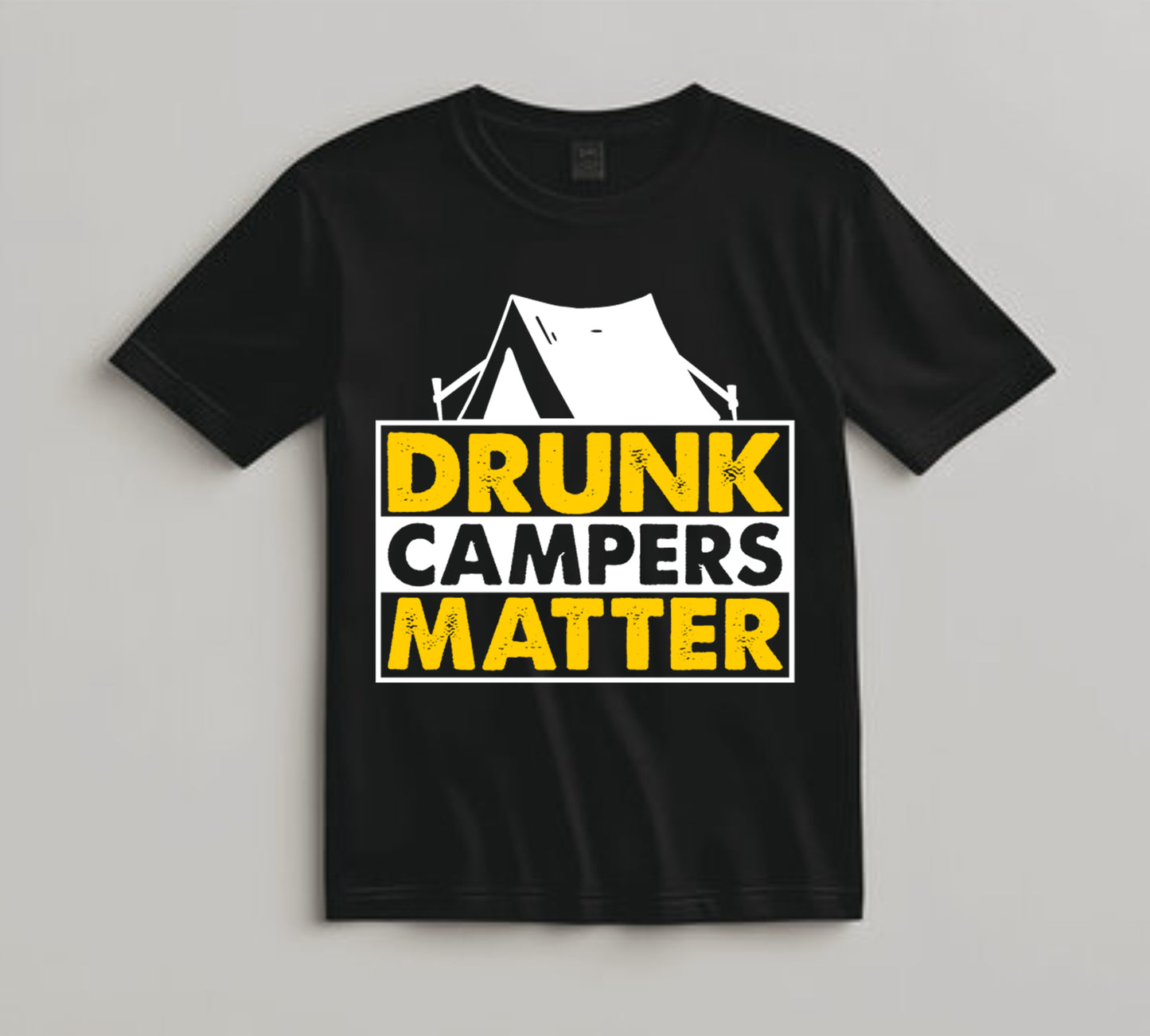 Camping DTF Transfer Iron On Heat Transfer - Ready to Press, Drunk Campers Matter DTF Transfer 7085