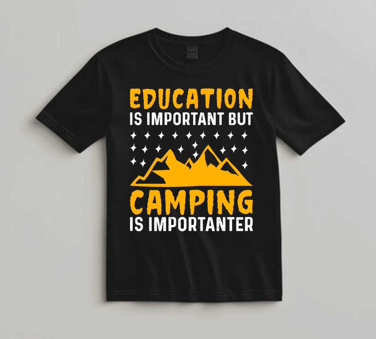 Camping DTF Transfer Iron On Heat Transfer - Ready to Press, Camping Is Importanter DTF Transfer 7086