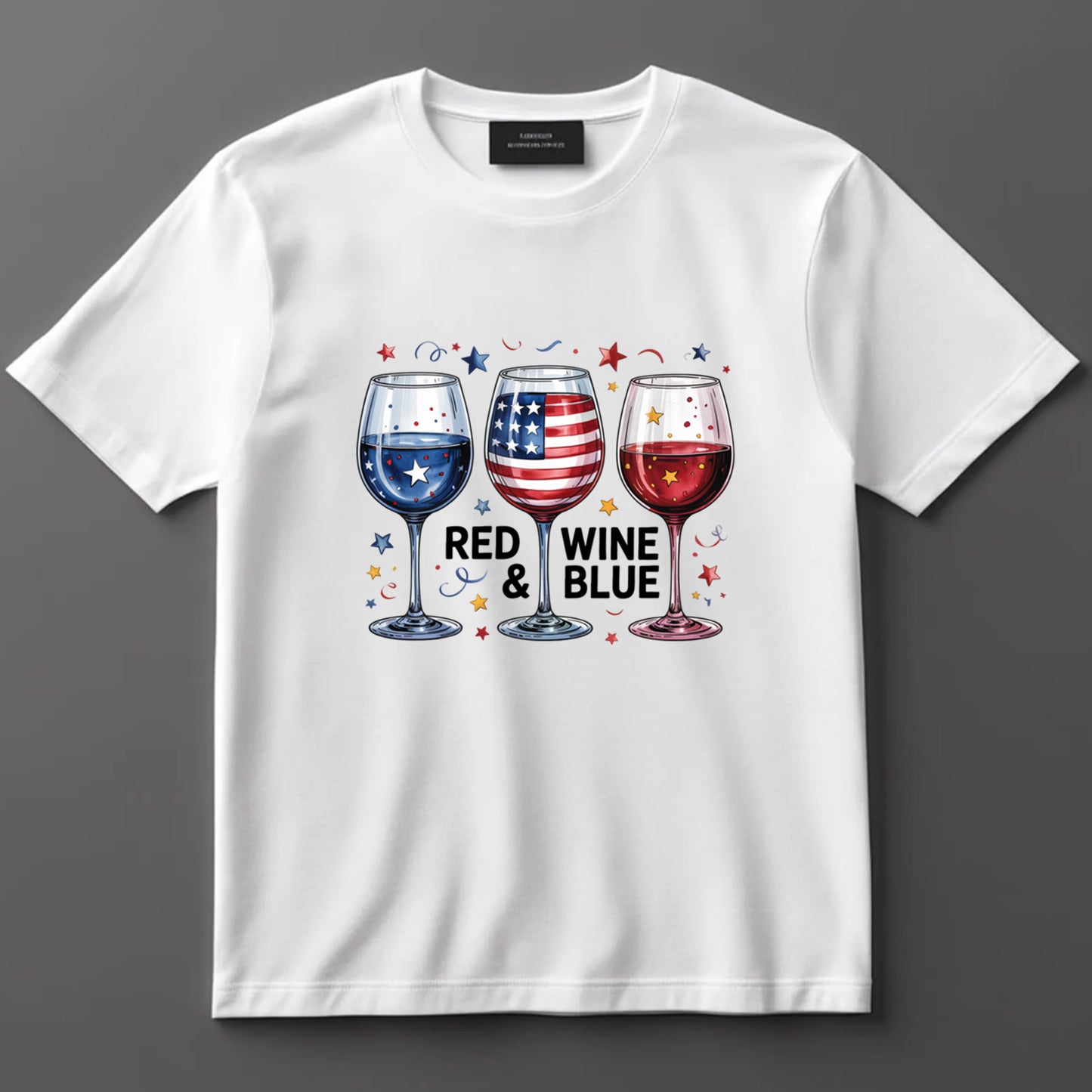 4th Of July DTF Transfer Iron On Heat Transfer - Ready to Press, Red Wine And Blue DTF Transfer 7159