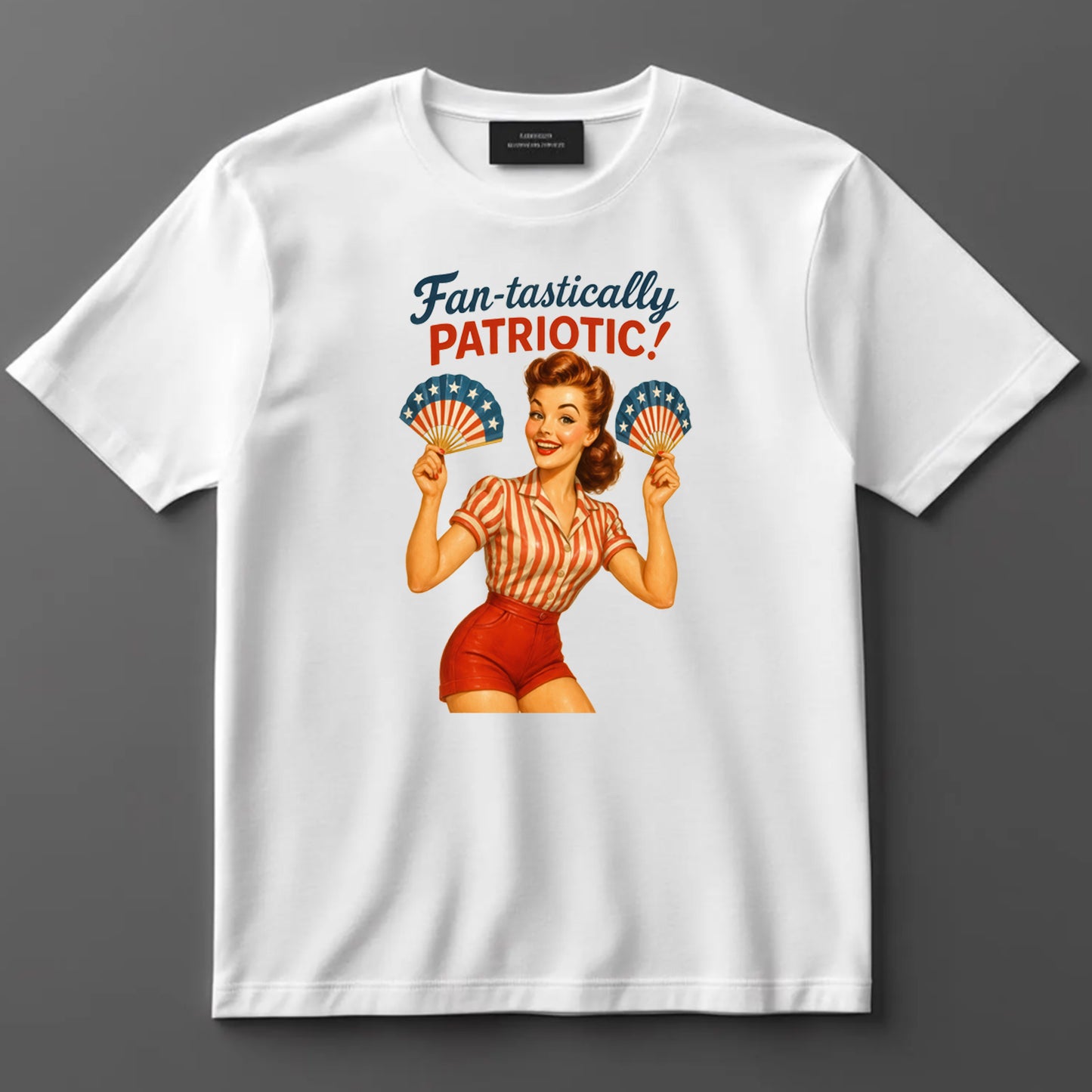 4th Of July DTF Transfer Iron On Heat Transfer - Ready to Press, Fan-tastically Patriotic DTF Transfer 7168