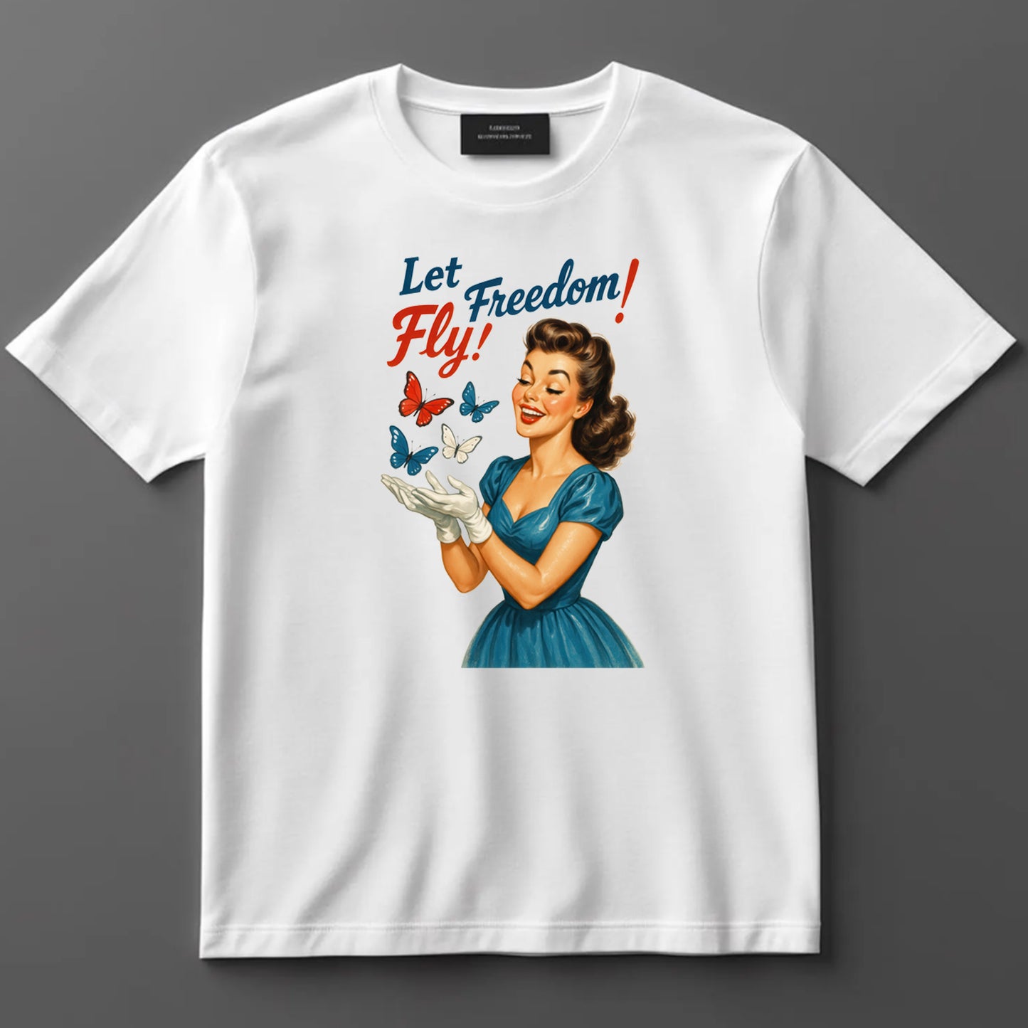 4th Of July DTF Transfer Iron On Heat Transfer - Ready to Press, Let Freedom Fly DTF Transfer 7169