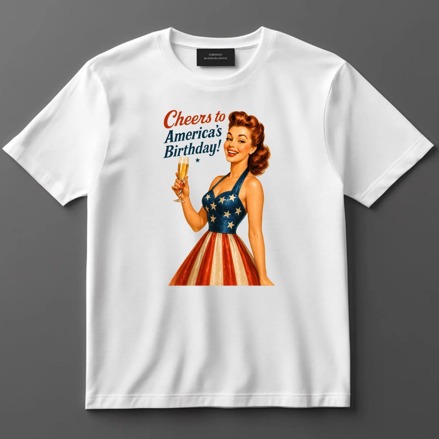 4th Of July DTF Transfer Iron On Heat Transfer - Ready to Press, Cheers to America's Birthday DTF Transfer 7184