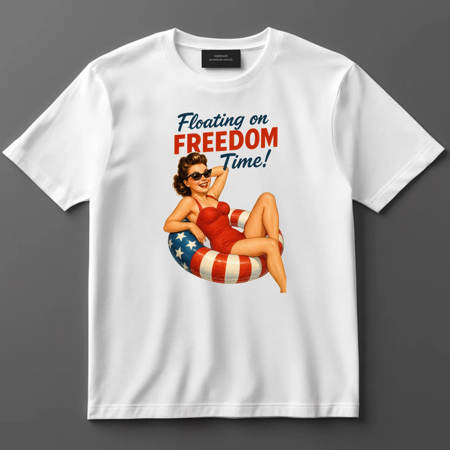 4th Of July DTF Transfer Iron On Heat Transfer - Ready to Press, Floating on Freedom Time DTF Transfer 7186