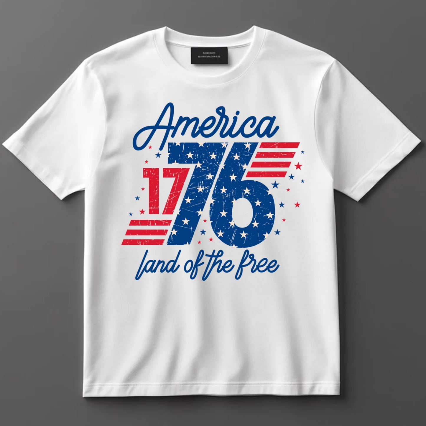 4th Of July DTF Transfer Iron On Heat Transfer - Ready to Press, America 1776 Land of the Free DTF Transfer 7195