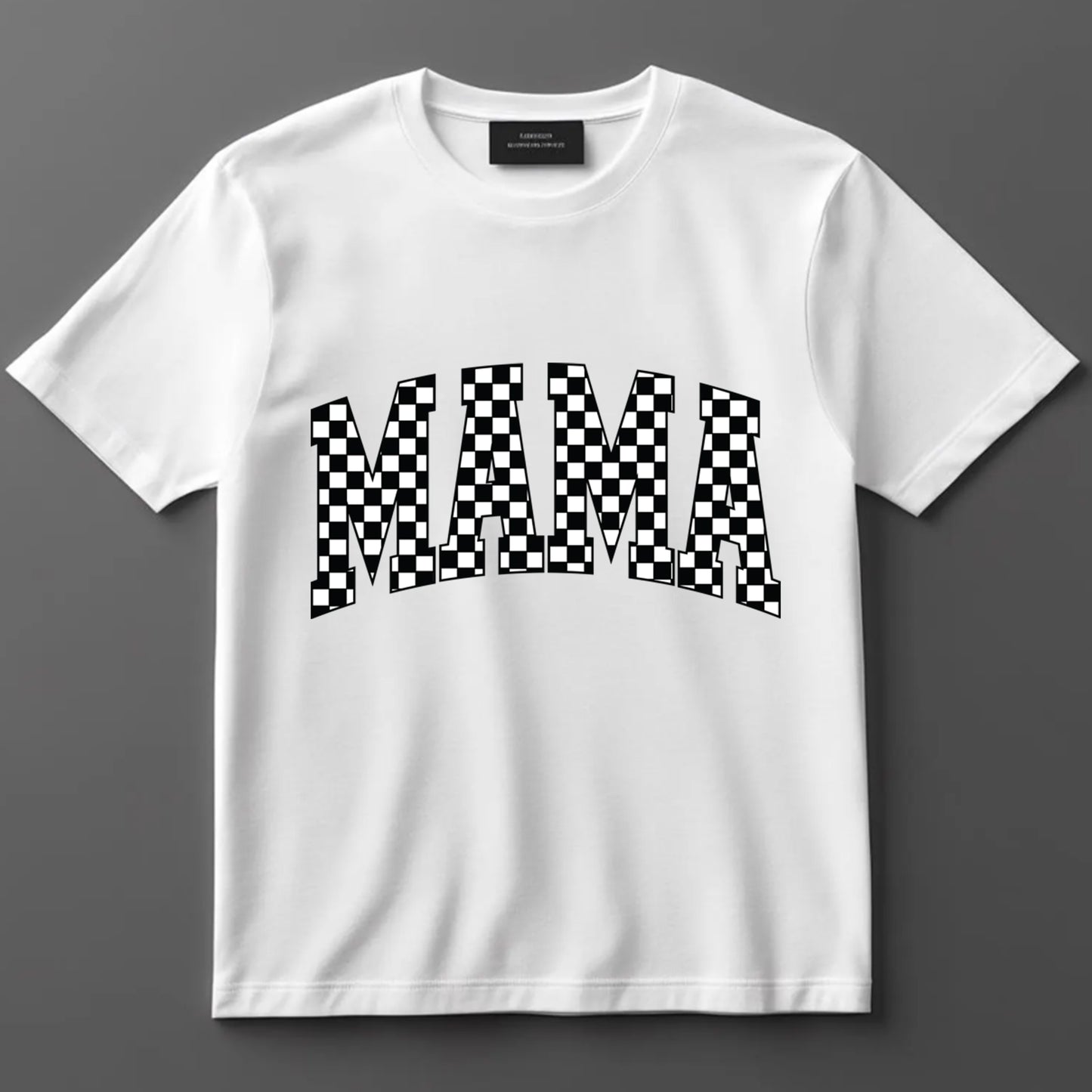 Mom DTF Transfer Iron On Heat Transfer - Ready to Press, Checkerboard Mama DTF Transfer 7285