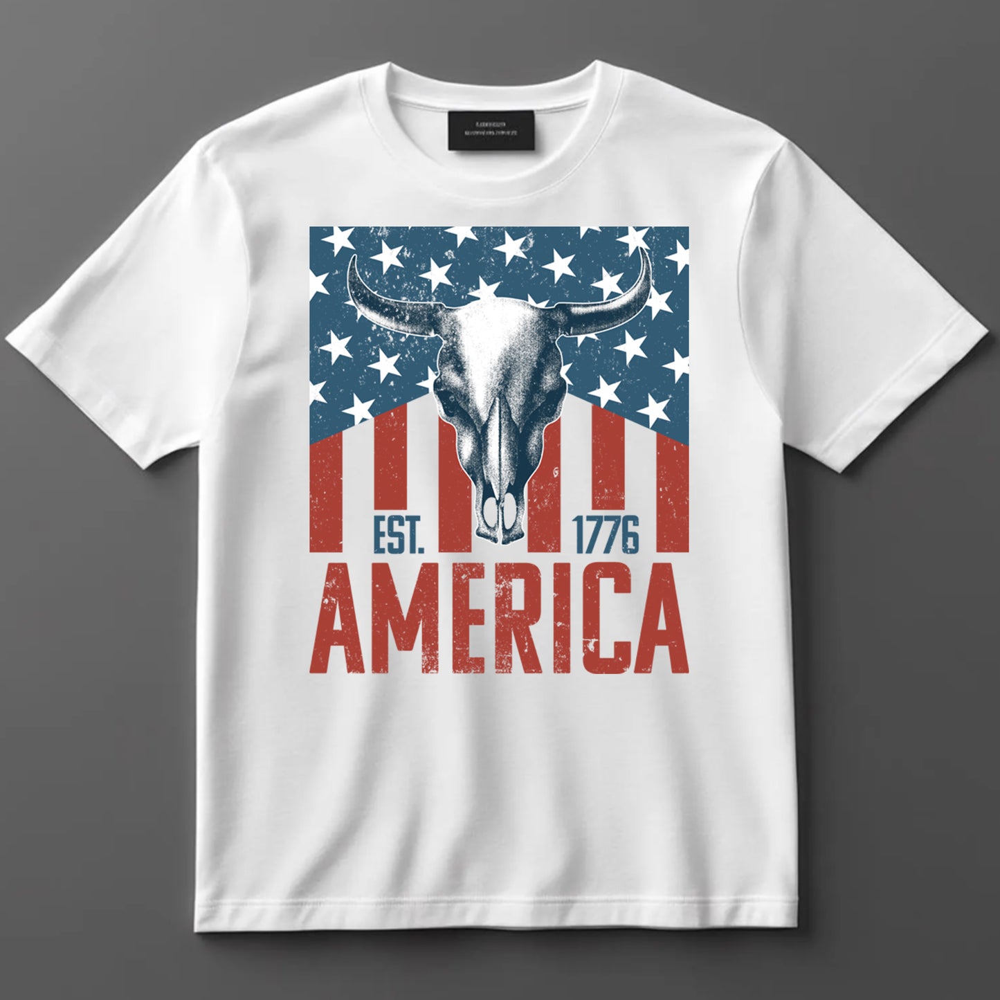 4th Of July DTF Transfer Iron On Heat Transfer - Ready to Press, America Est. 1776 DTF Transfer 7327