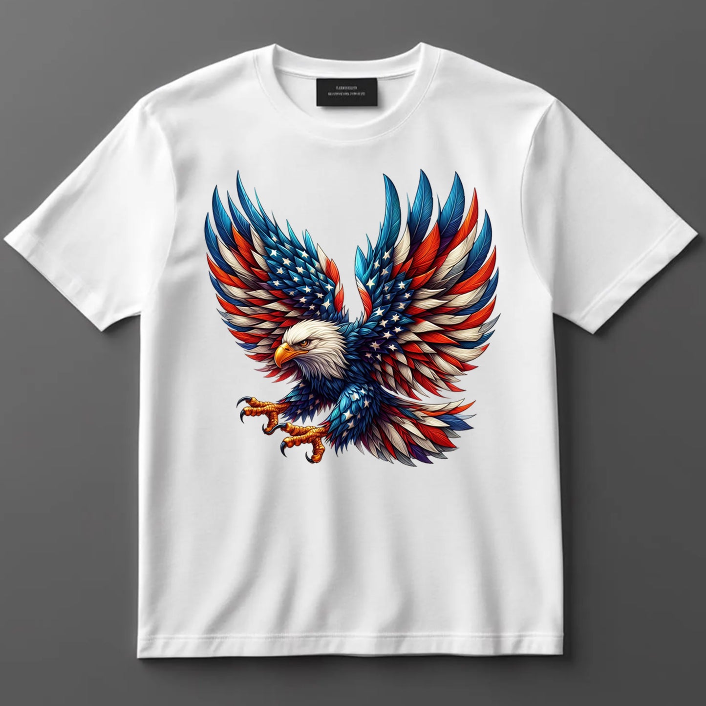4th Of July DTF Transfer Iron On Heat Transfer - Ready to Press, Patriotic Eagle DTF Transfer 7332