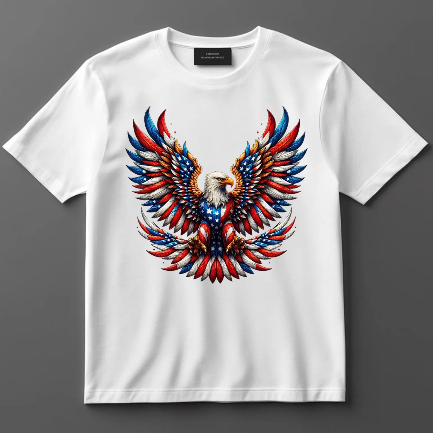 4th Of July DTF Transfer Iron On Heat Transfer - Ready to Press, American Flag Eagle DTF Transfer 7333