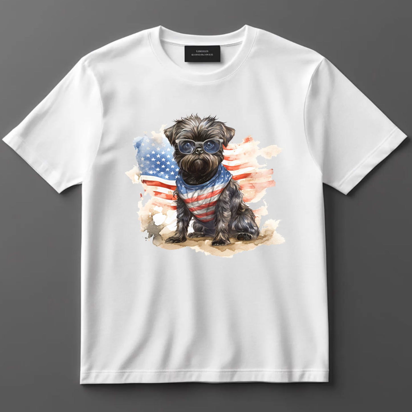 4th Of July DTF Transfer Iron On Heat Transfer - Ready to Press, Patriotic Puppy DTF Transfer 7357