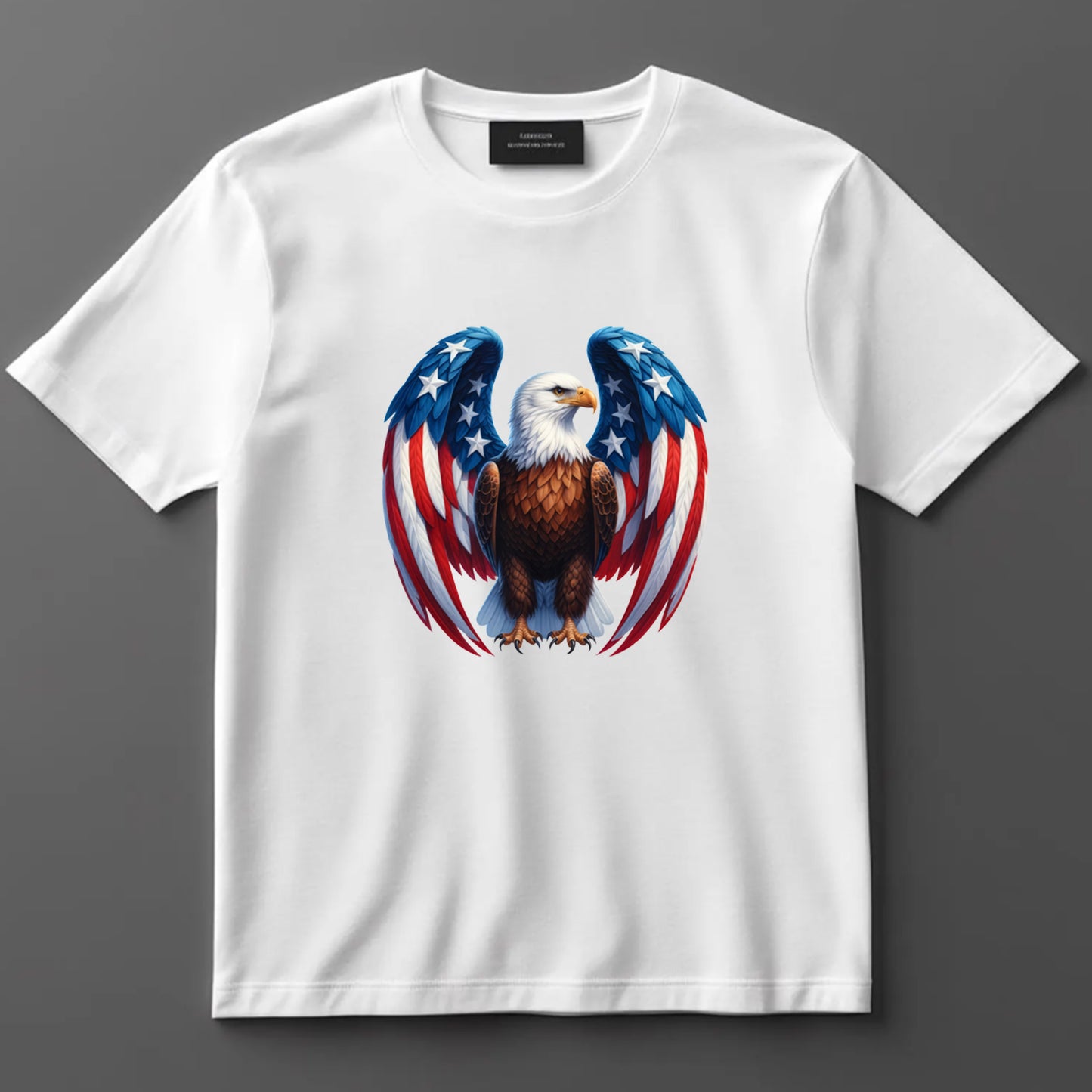 4th Of July DTF Transfer Iron On Heat Transfer - Ready to Press, American Flag Bald Eagle DTF Transfer 7379