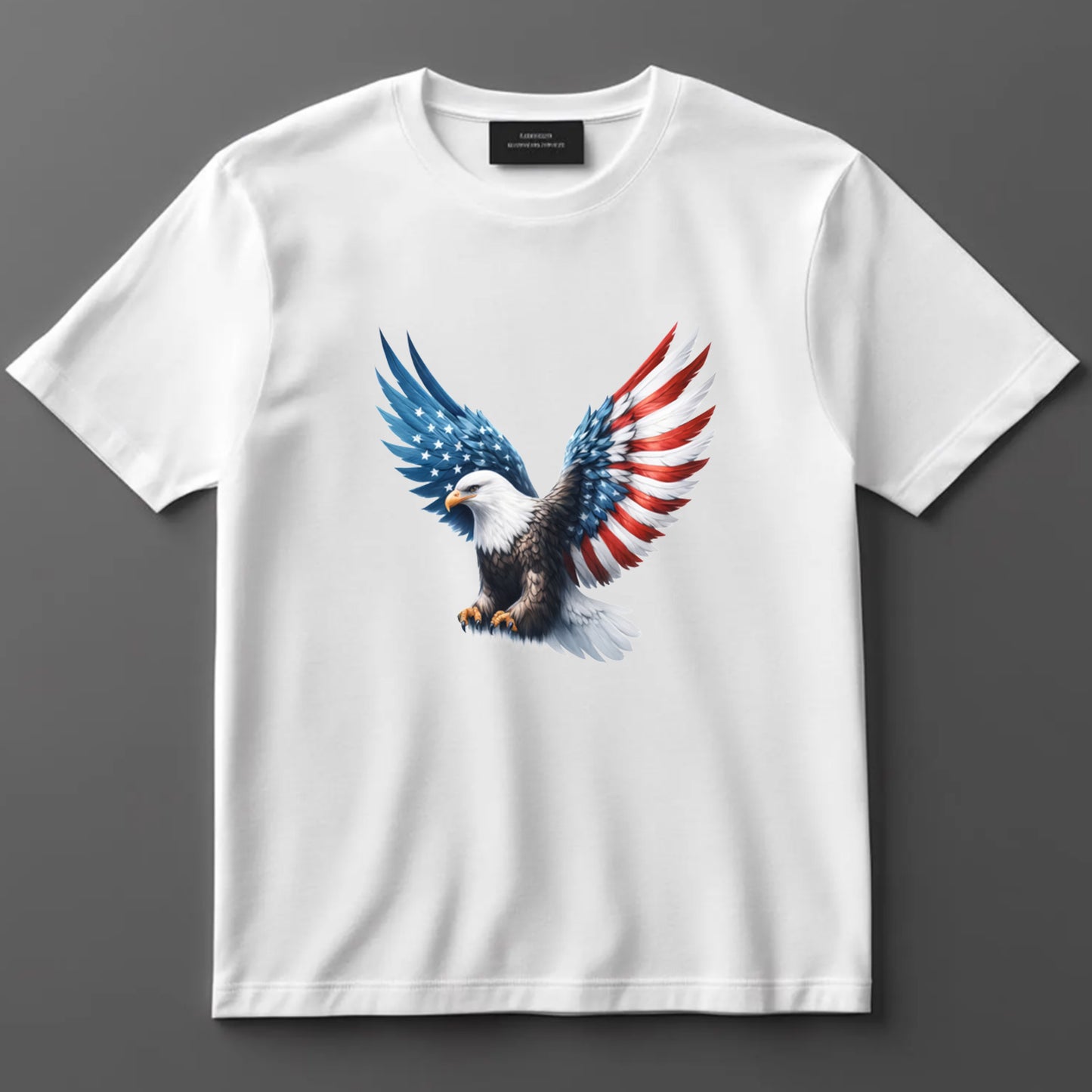 4th Of July DTF Transfer Iron On Heat Transfer - Ready to Press, Soaring Patriotic Eagle DTF Transfer 7382