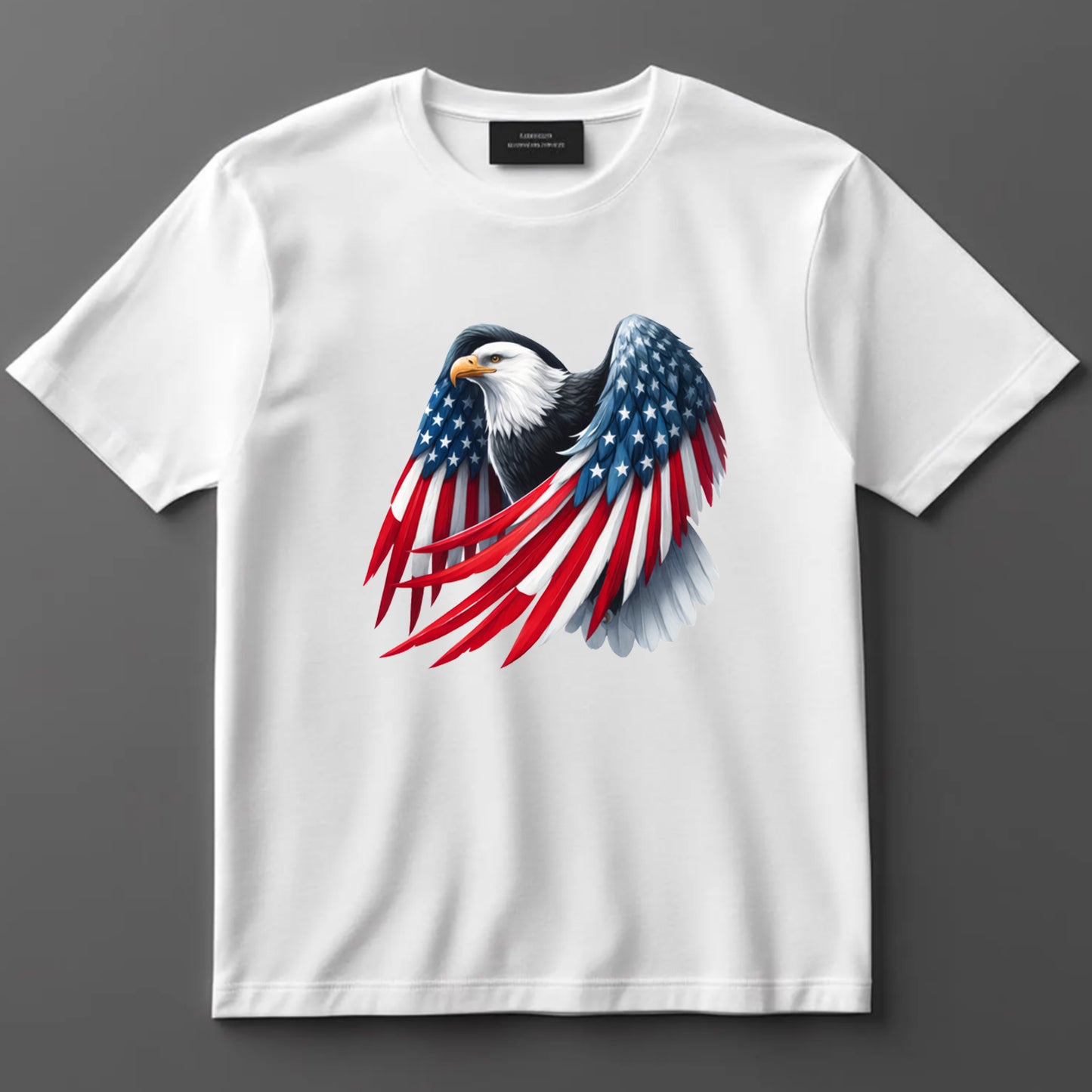 4th Of July DTF Transfer Iron On Heat Transfer - Ready to Press, American Flag Wings Eagle DTF Transfer 7390