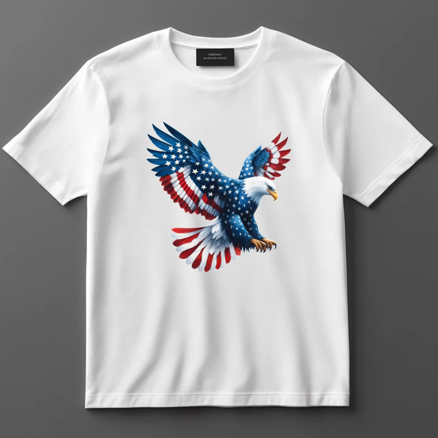 4th Of July DTF Transfer Iron On Heat Transfer - Ready to Press, American Flag Eagle DTF Transfer 7392