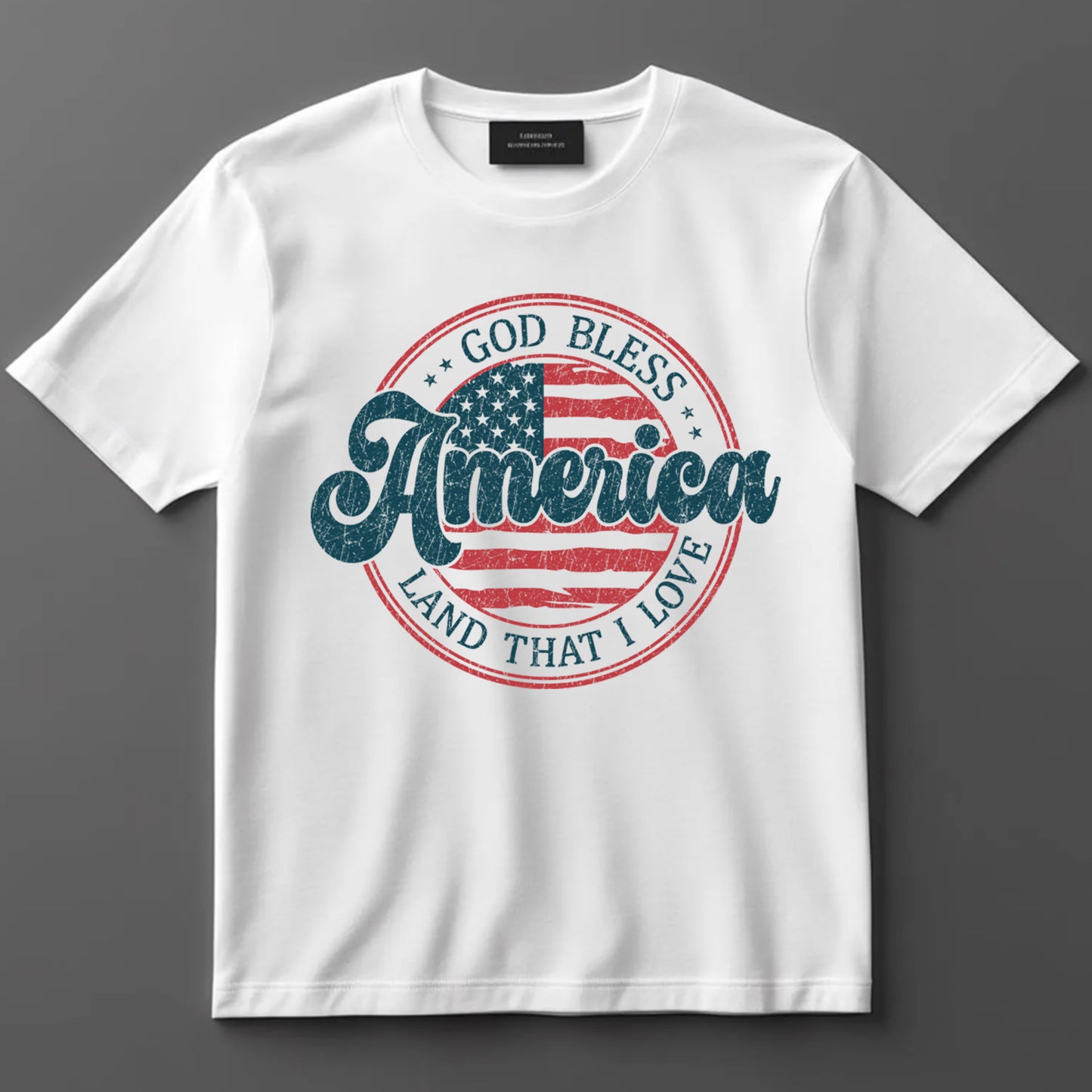 4th Of July DTF Transfer Iron On Heat Transfer - Ready to Press, God Bless America DTF Transfer 7394