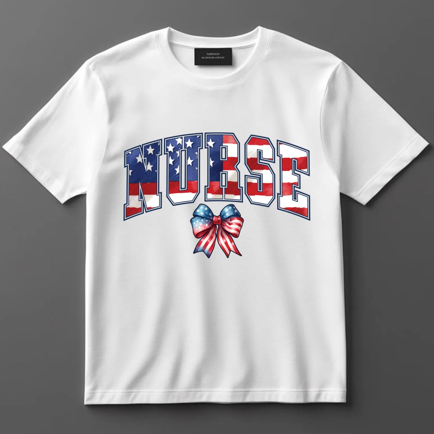 4th Of July DTF Transfer Iron On Heat Transfer - Ready to Press, Patriotic Nurse DTF Transfer 7397