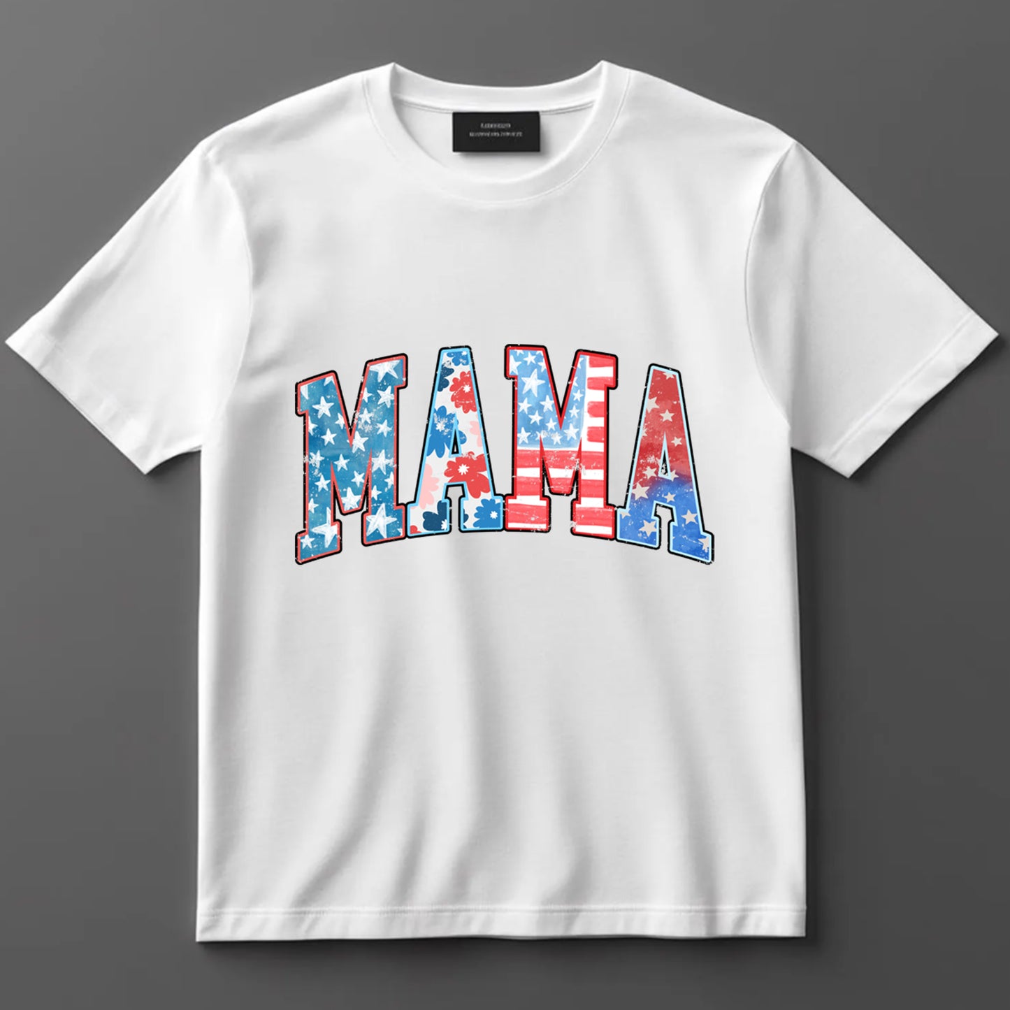 4th Of July DTF Transfer Iron On Heat Transfer - Ready to Press, Patriotic Mama DTF Transfer 7401