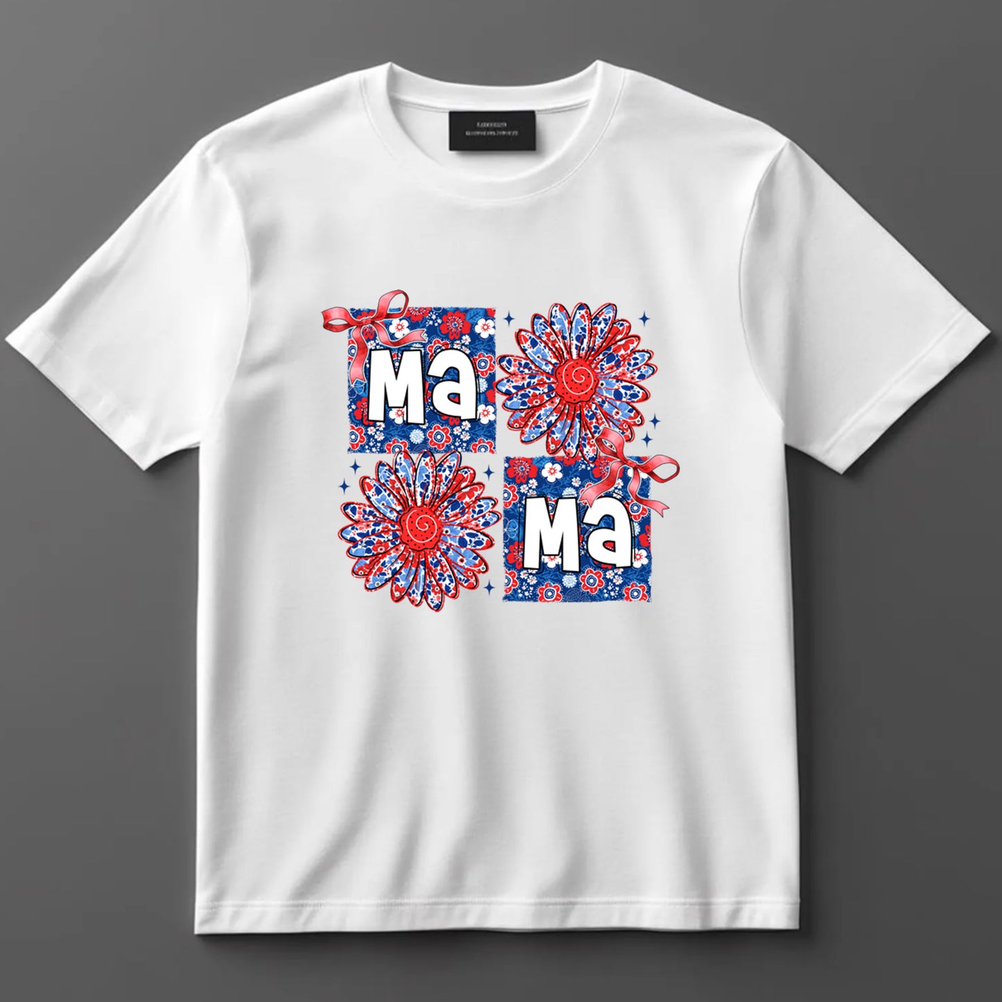 4th Of July DTF Transfer Iron On Heat Transfer - Ready to Press, Patriotic Mama DTF Transfer 7429