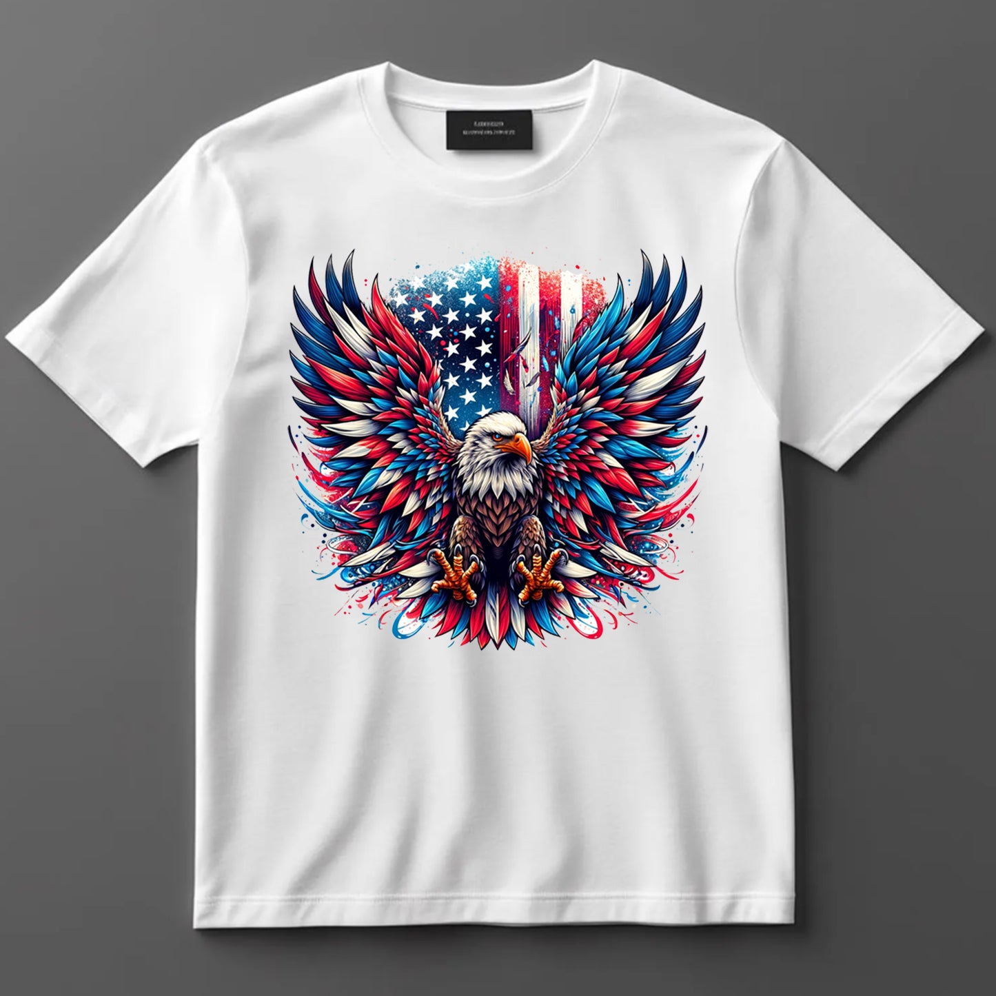 4th Of July DTF Transfer Iron On Heat Transfer - Ready to Press, Patriotic American Eagle DTF Transfer 7675