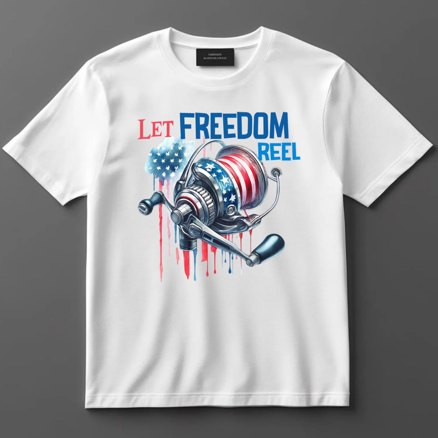 4th Of July DTF Transfer Iron On Heat Transfer - Ready to Press, Let Freedom Reel DTF Transfer 7690