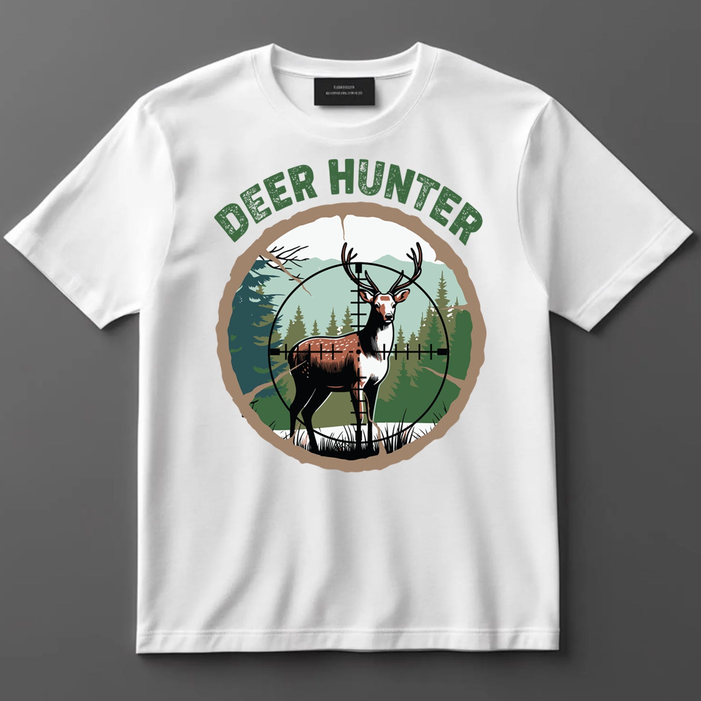 Hunting DTF Transfer Iron On Heat Transfer - Ready to Press, Deer Hunter DTF Transfer 7999