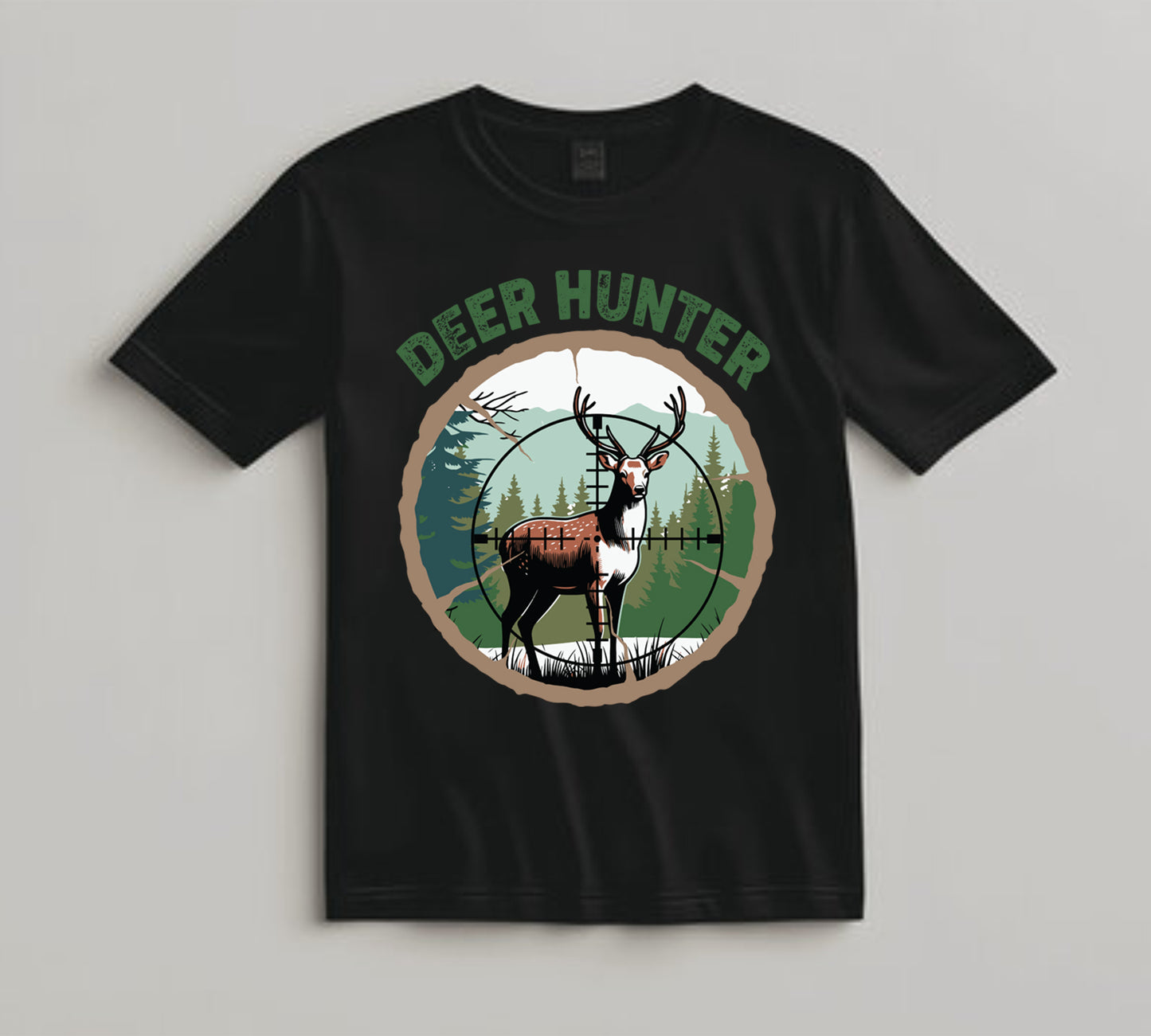 Hunting DTF Transfer Iron On Heat Transfer - Ready to Press, Deer Hunter DTF Transfer 7999