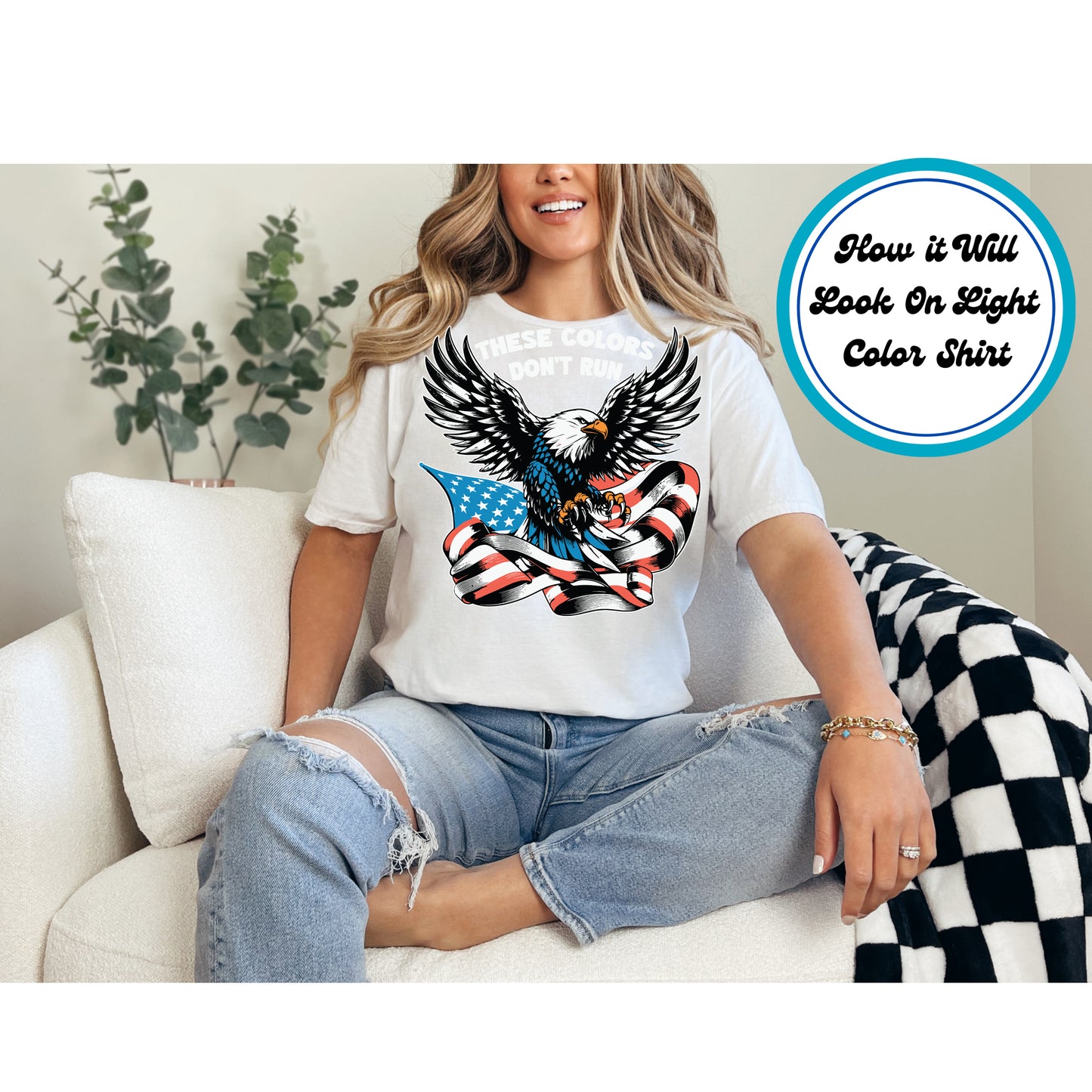 4th Of July DTF Transfer Iron On Heat Transfer - Ready to Press, These Colors Don’t Run DTF Transfer 8012