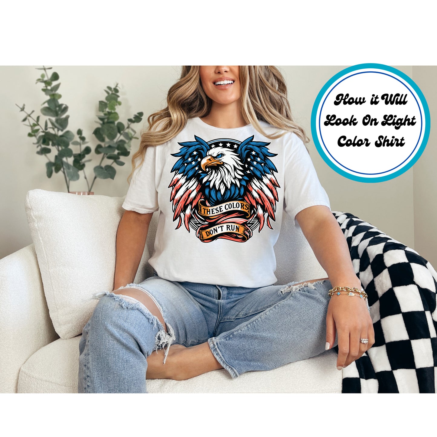 4th Of July DTF Transfer Iron On Heat Transfer - Ready to Press, These Colors Don’t Run DTF Transfer 8018
