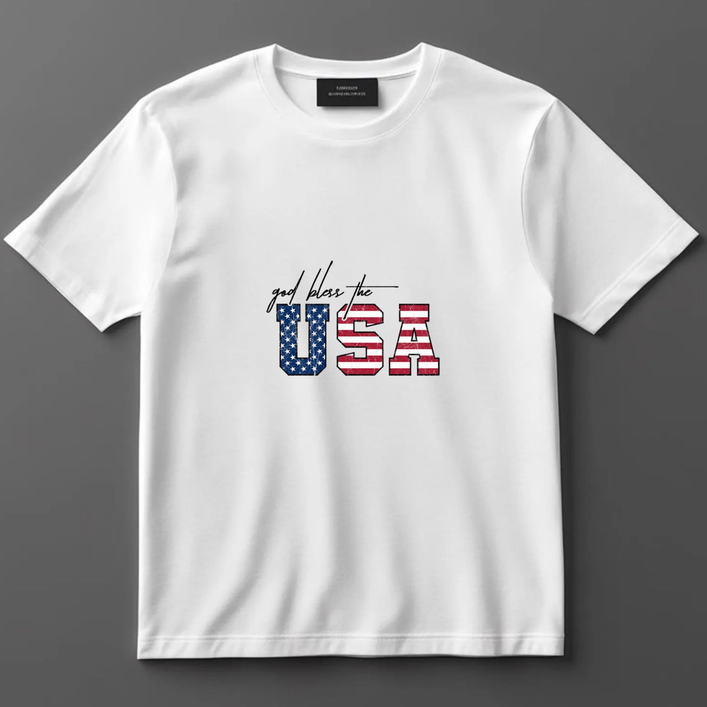 4th Of July DTF Transfer Iron On Heat Transfer - Ready to Press, God Bless the USA DTF Transfer 8102