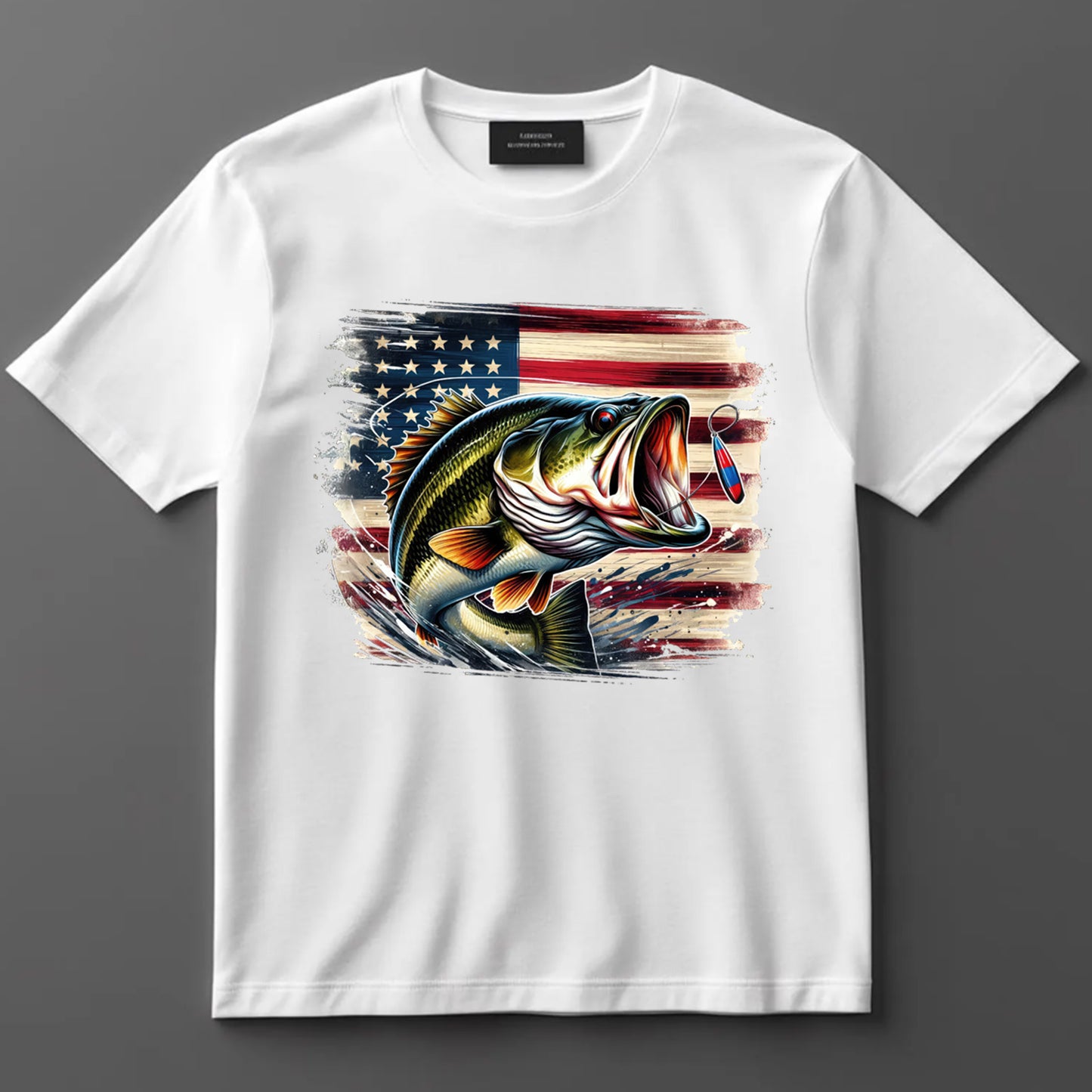 4th Of July DTF Transfer Iron On Heat Transfer - Ready to Press, Patriotic Bass DTF Transfer 8103