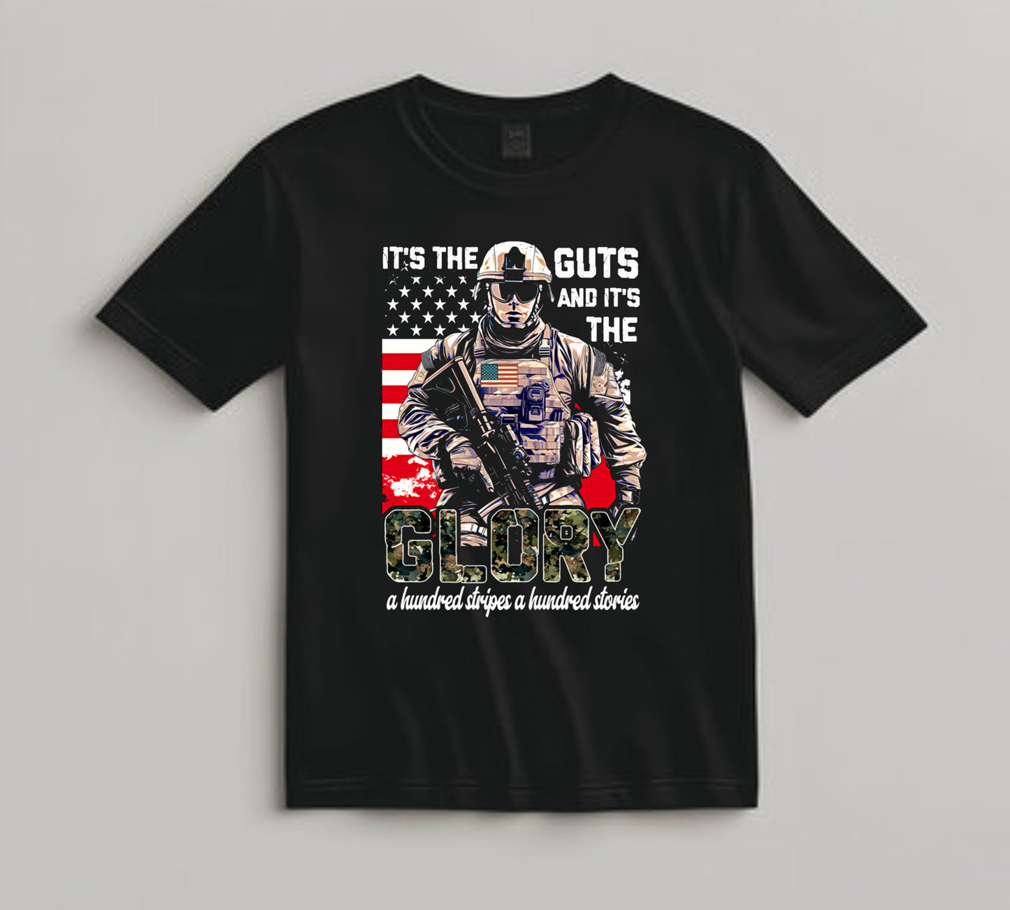 4th Of July DTF Transfer Iron On Heat Transfer - Ready to Press, Military Glory DTF Transfer 8108