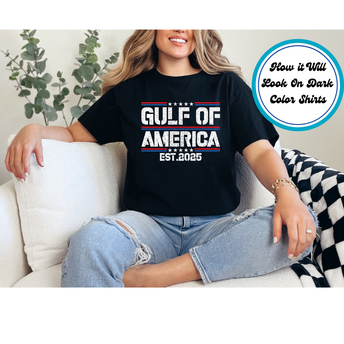 4th Of July DTF Transfer Iron On Heat Transfer - Ready to Press, Gulf of America DTF Transfer 8208