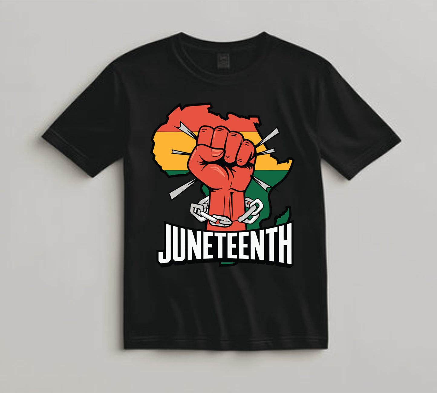 Juneteenth DTF Transfer Iron On Heat Transfer - Ready to Press, Africa Map and Raised Fist DTF Transfer 8222