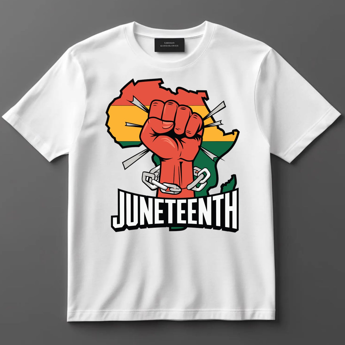 Juneteenth DTF Transfer Iron On Heat Transfer - Ready to Press, Africa Map and Raised Fist DTF Transfer 8222