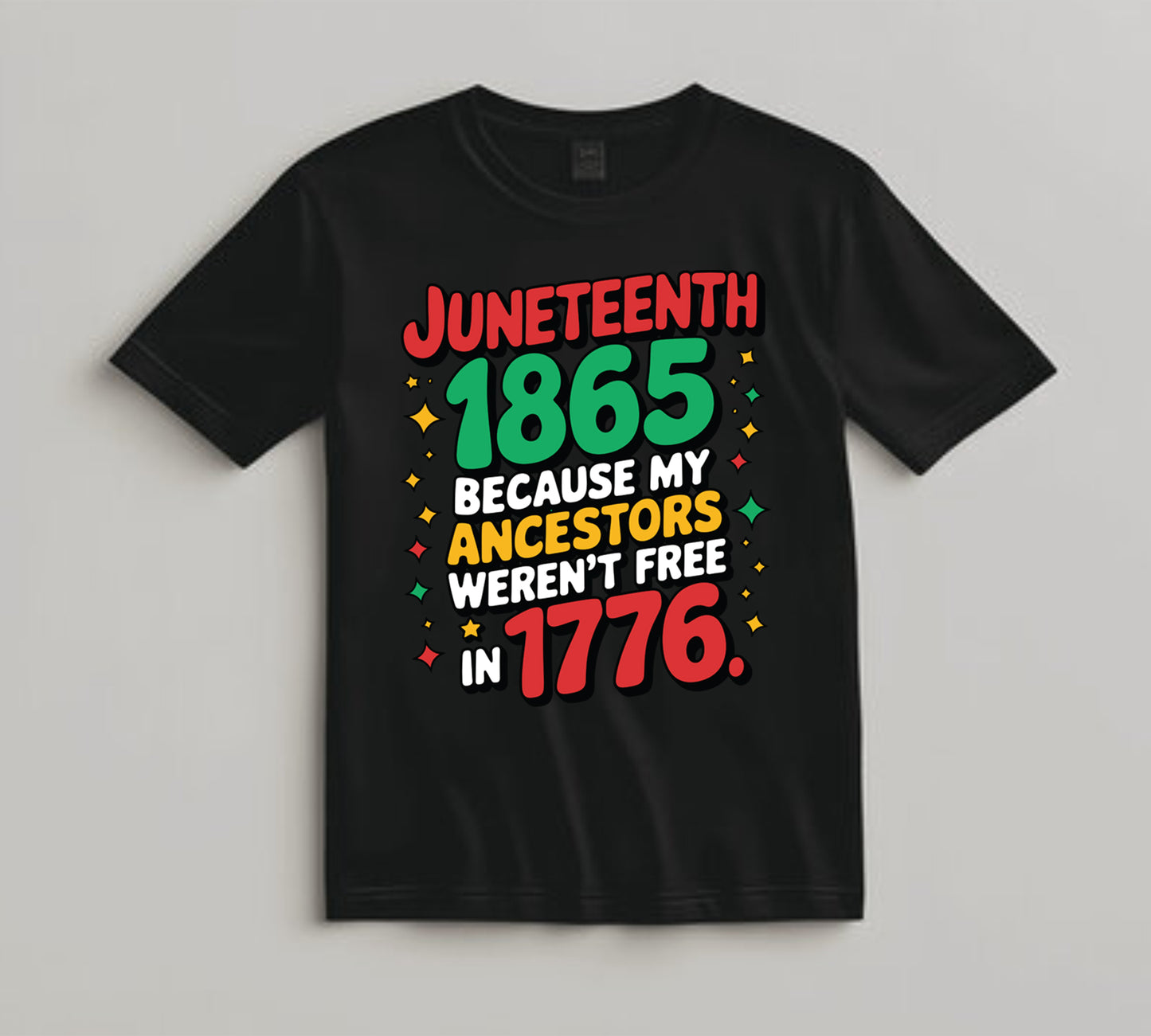 Juneteenth DTF Transfer Iron On Heat Transfer - Ready to Press, My Ancestors Weren’t Free in 1776 DTF Transfer 8239