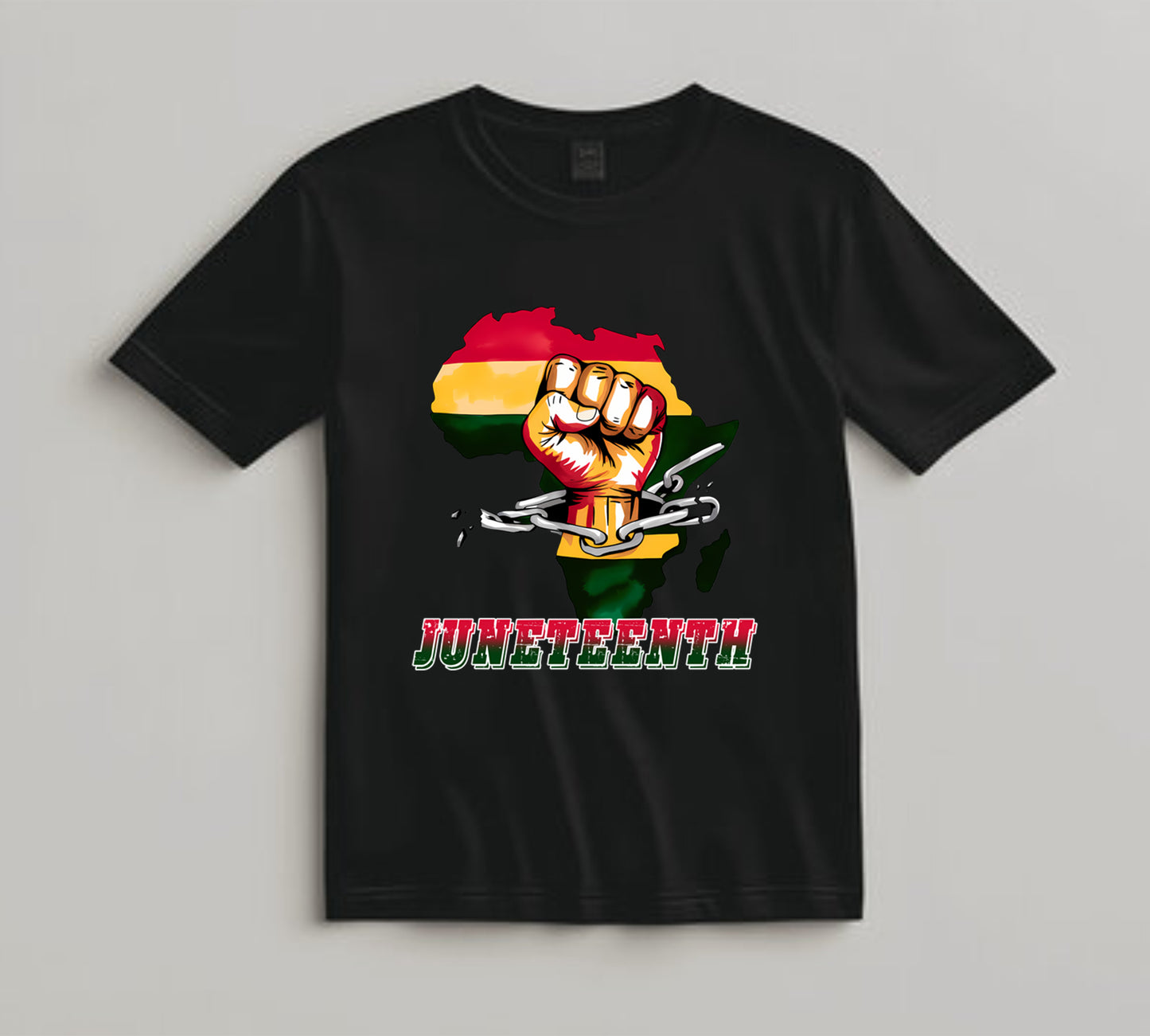 Juneteenth DTF Transfer Iron On Heat Transfer - Ready to Press, Africa Map and Raised Fist DTF Transfer 8245