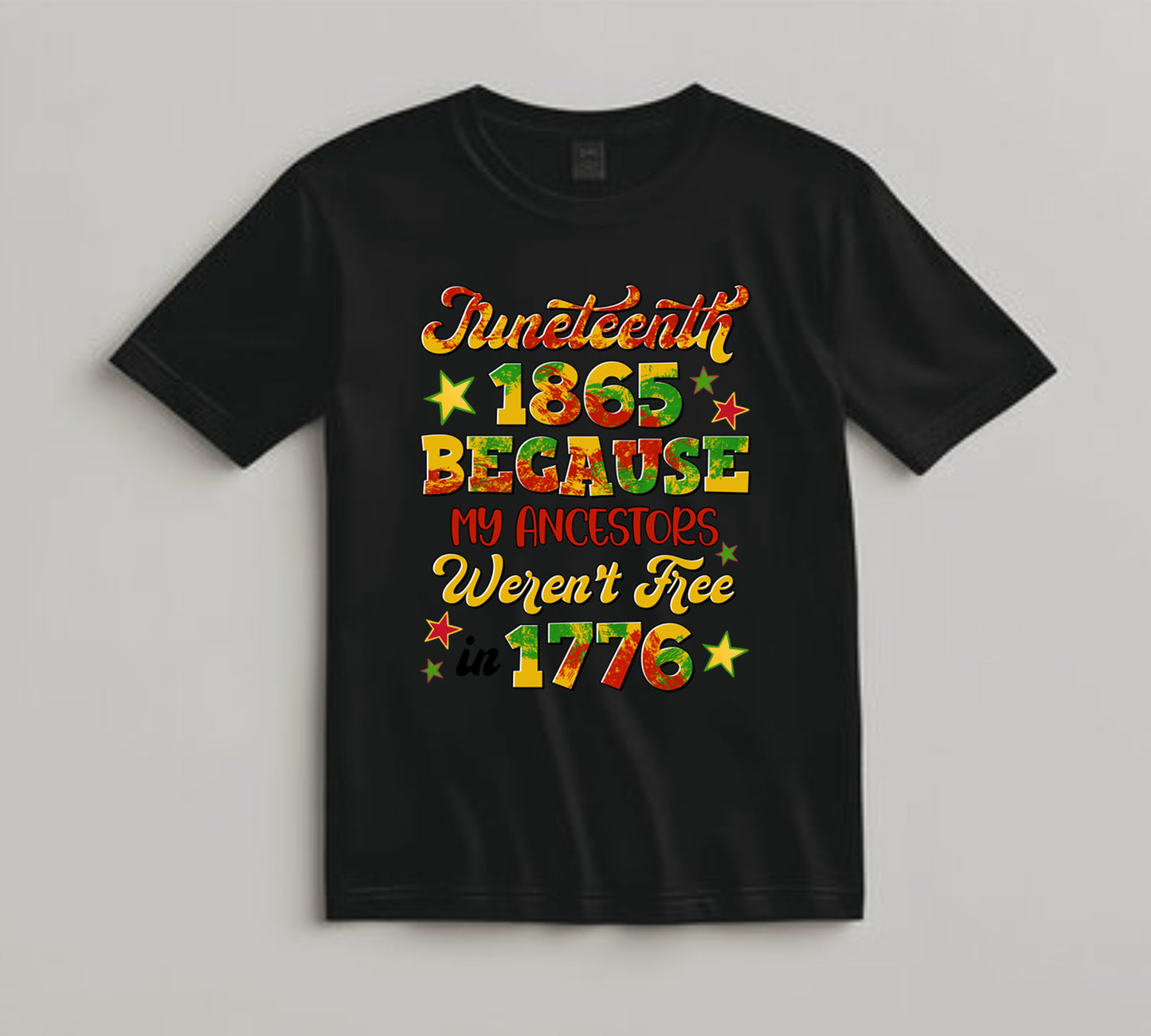 Juneteenth DTF Transfer Iron On Heat Transfer - Ready to Press, My Ancestors Weren’t Free in 1776 DTF Transfer 8247