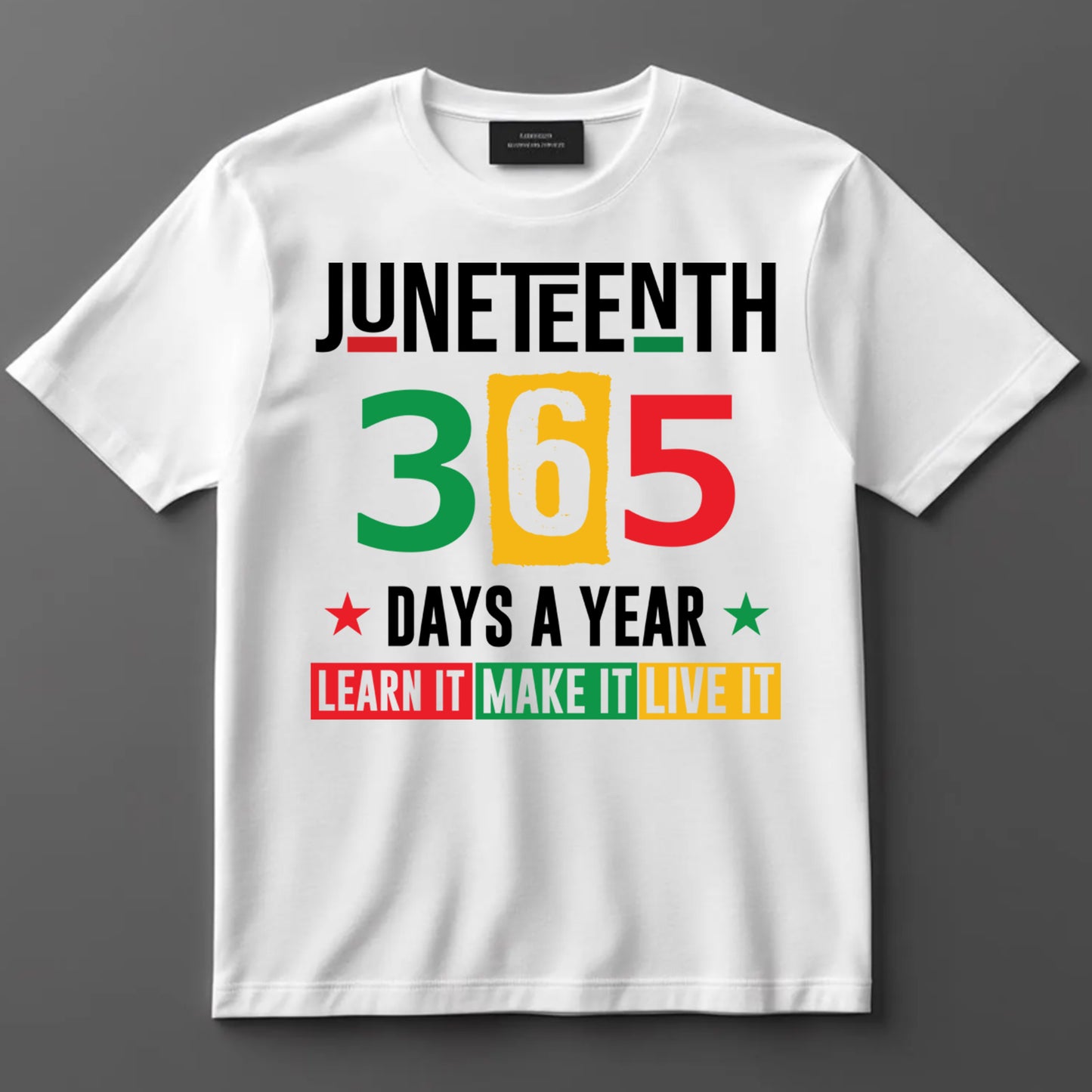Juneteenth DTF Transfer Iron On Heat Transfer - Ready to Press, Juneteenth 365 DTF Transfer 8271